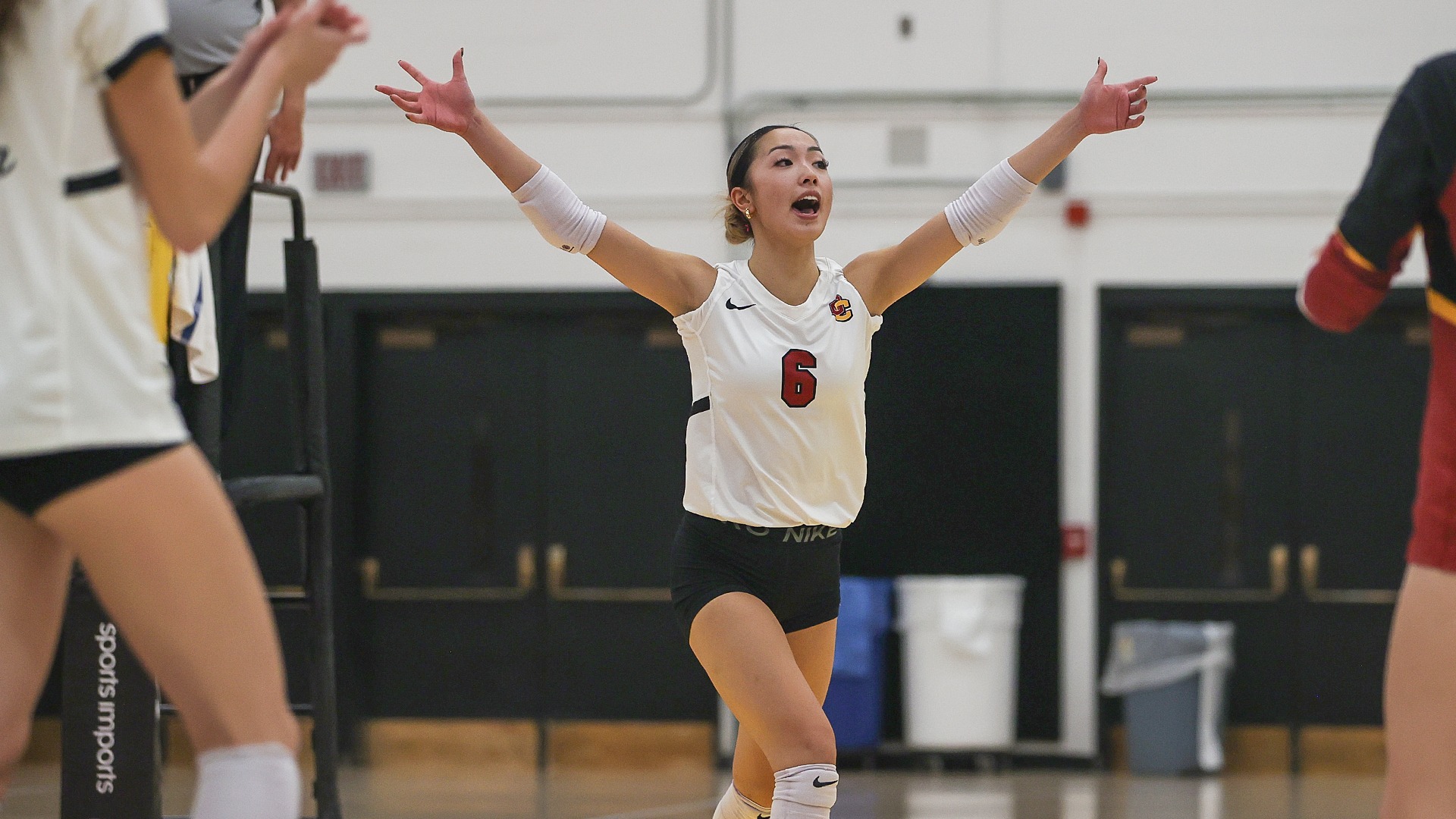 Klarissa Yu celebrates after a point