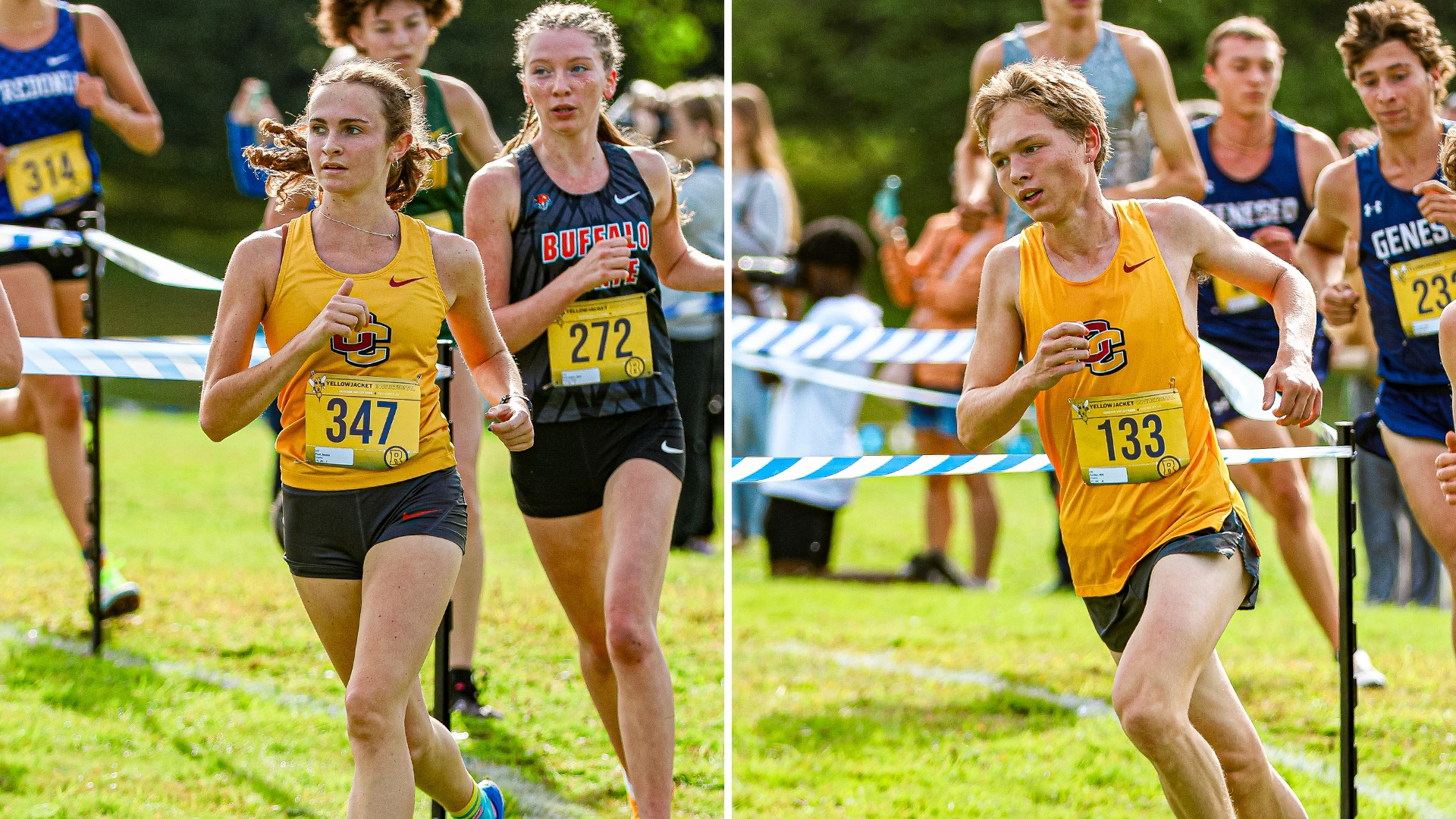 Solana Pearl running on left, Will Gordon running on right