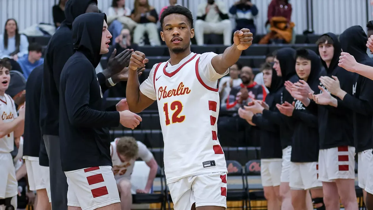 Zach Smith holding a pose during starting lineups