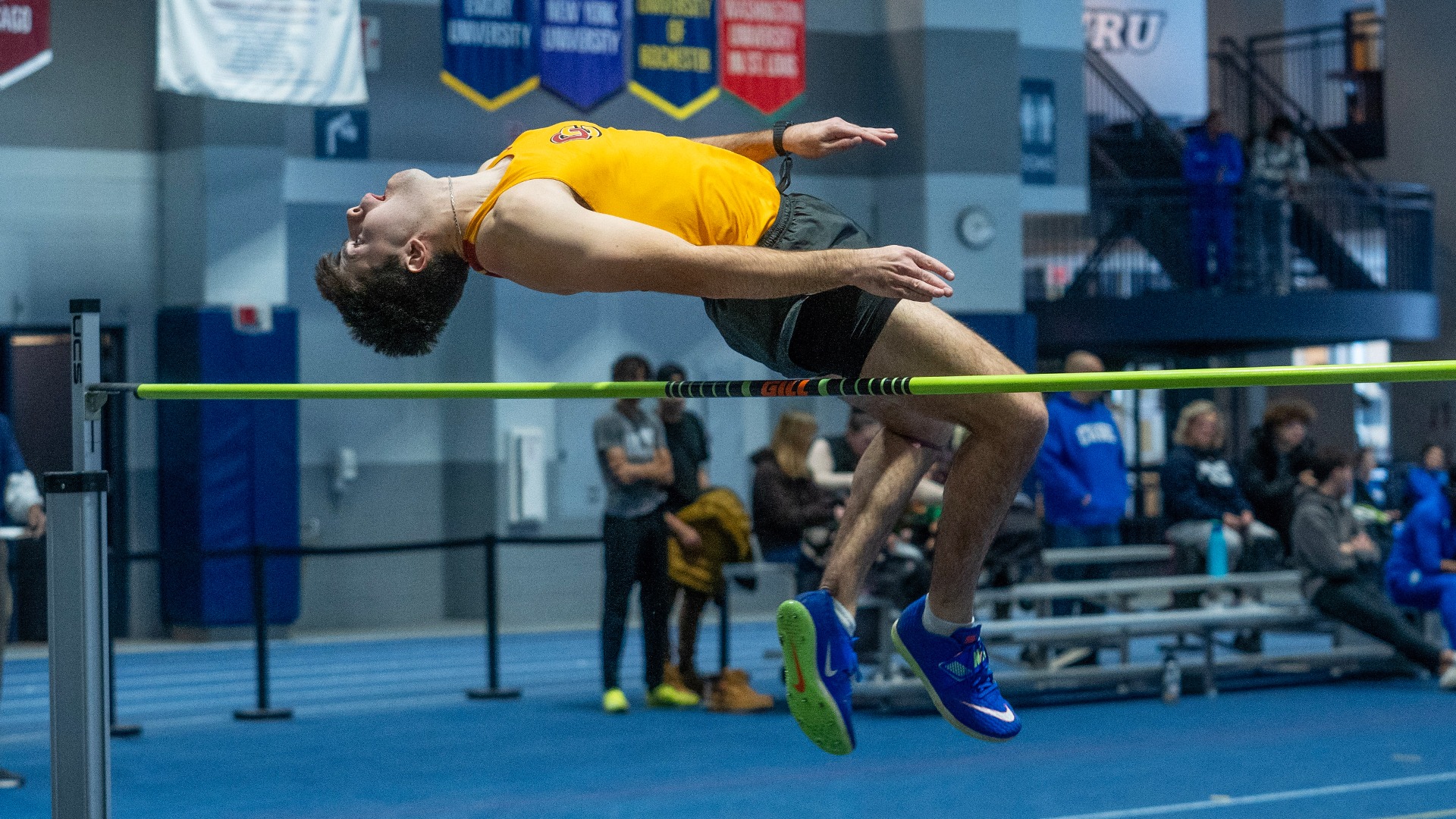 Kit Evans clears high jump bar