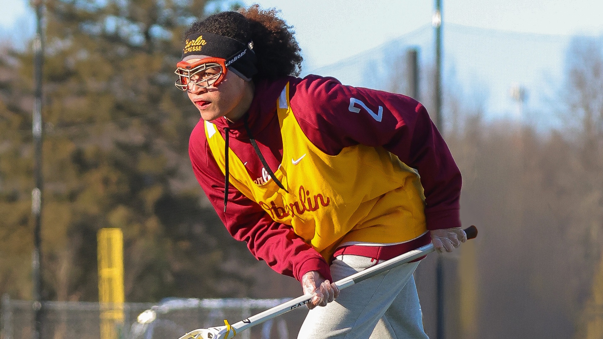 Mary Rodman lining up at the free position