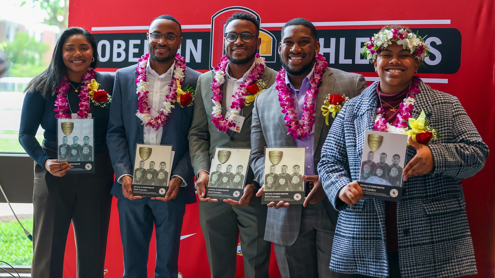 BSAG Founders smiling at camera at 2023 Heisman Hall of Honor Ceremony