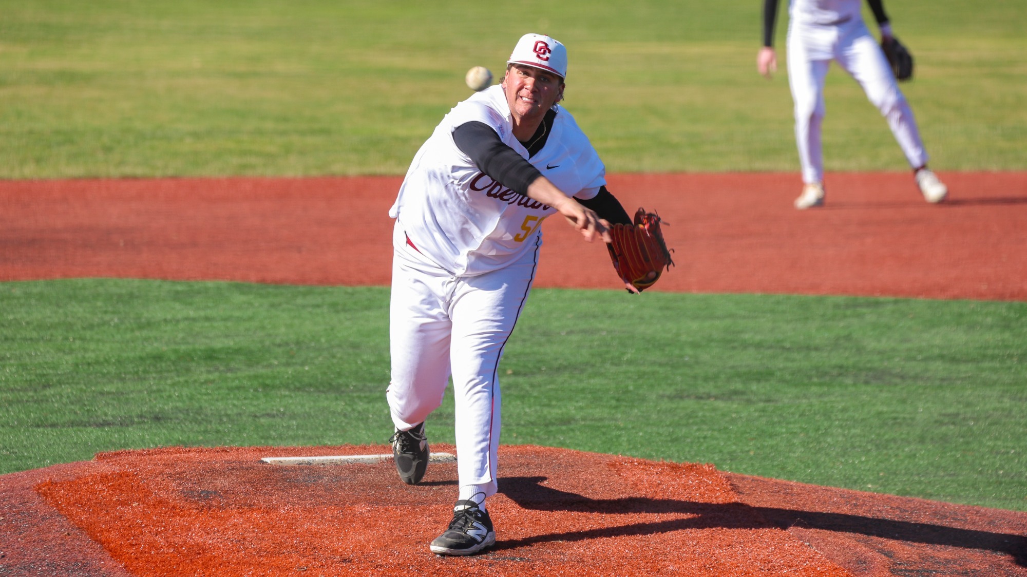 Matthew Ruttkay pitching the ball
