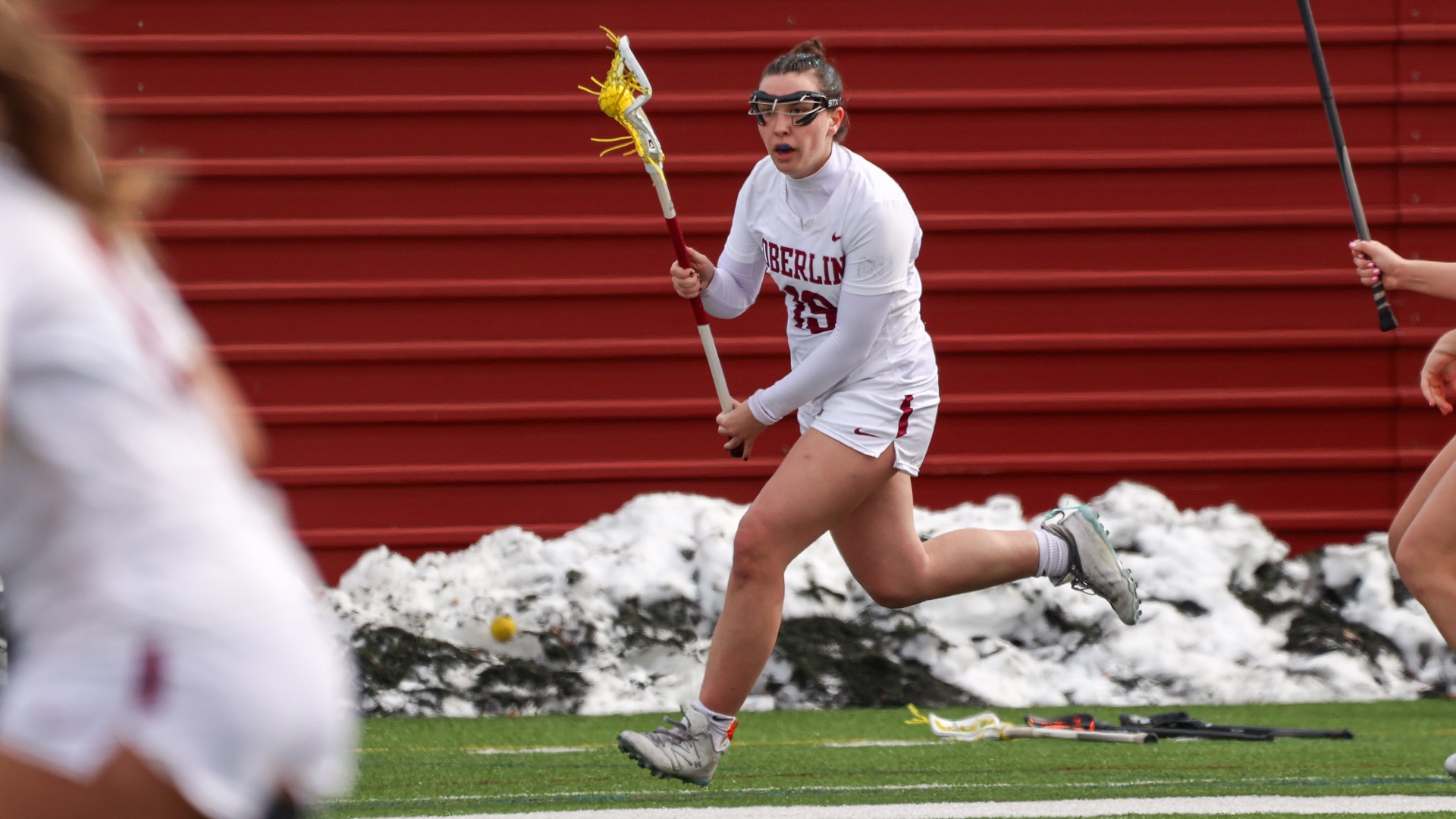Phoebe Dolan runs down the field with the ball