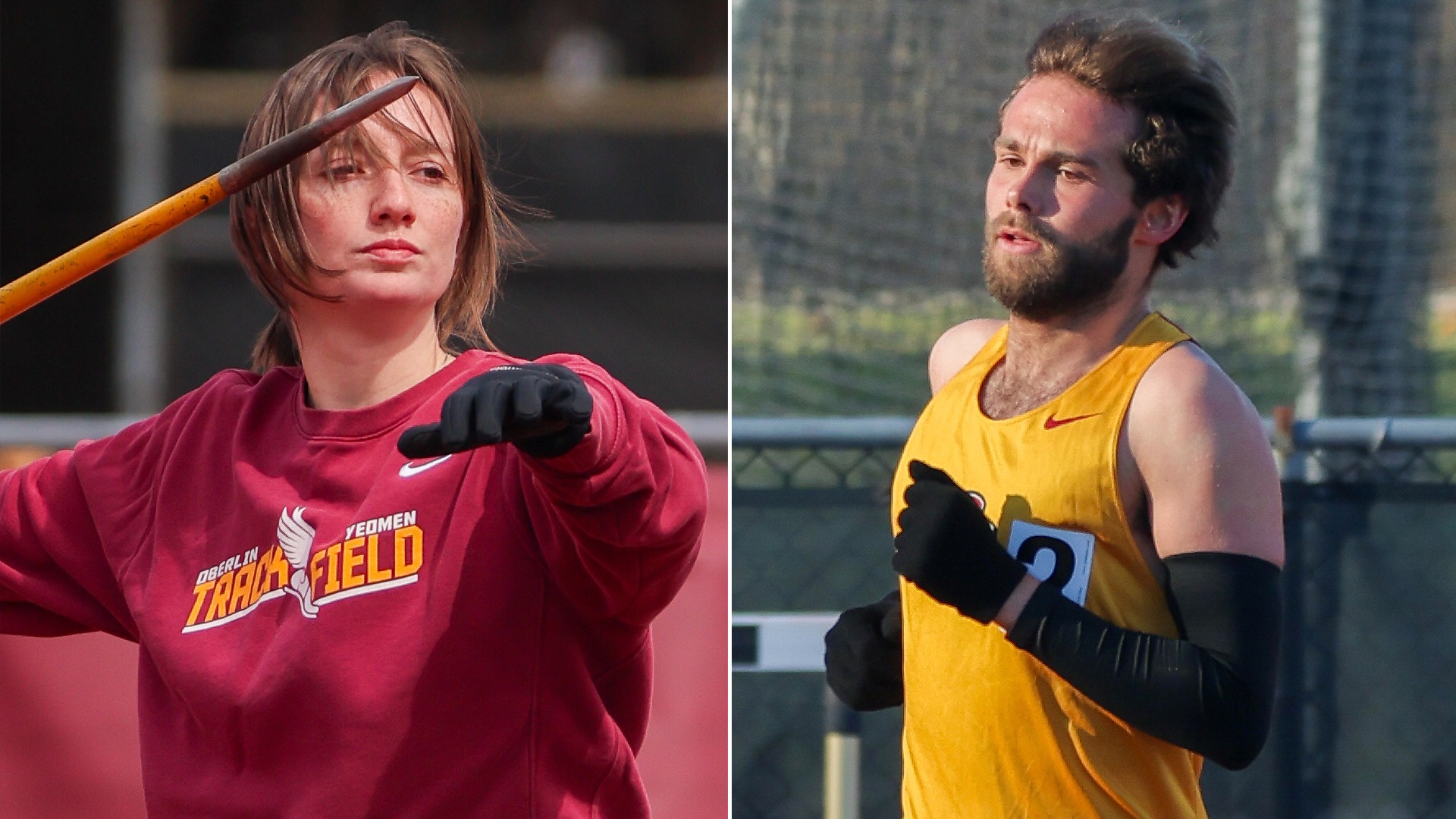 Celia Vaughn on left, Piers Shirk on right