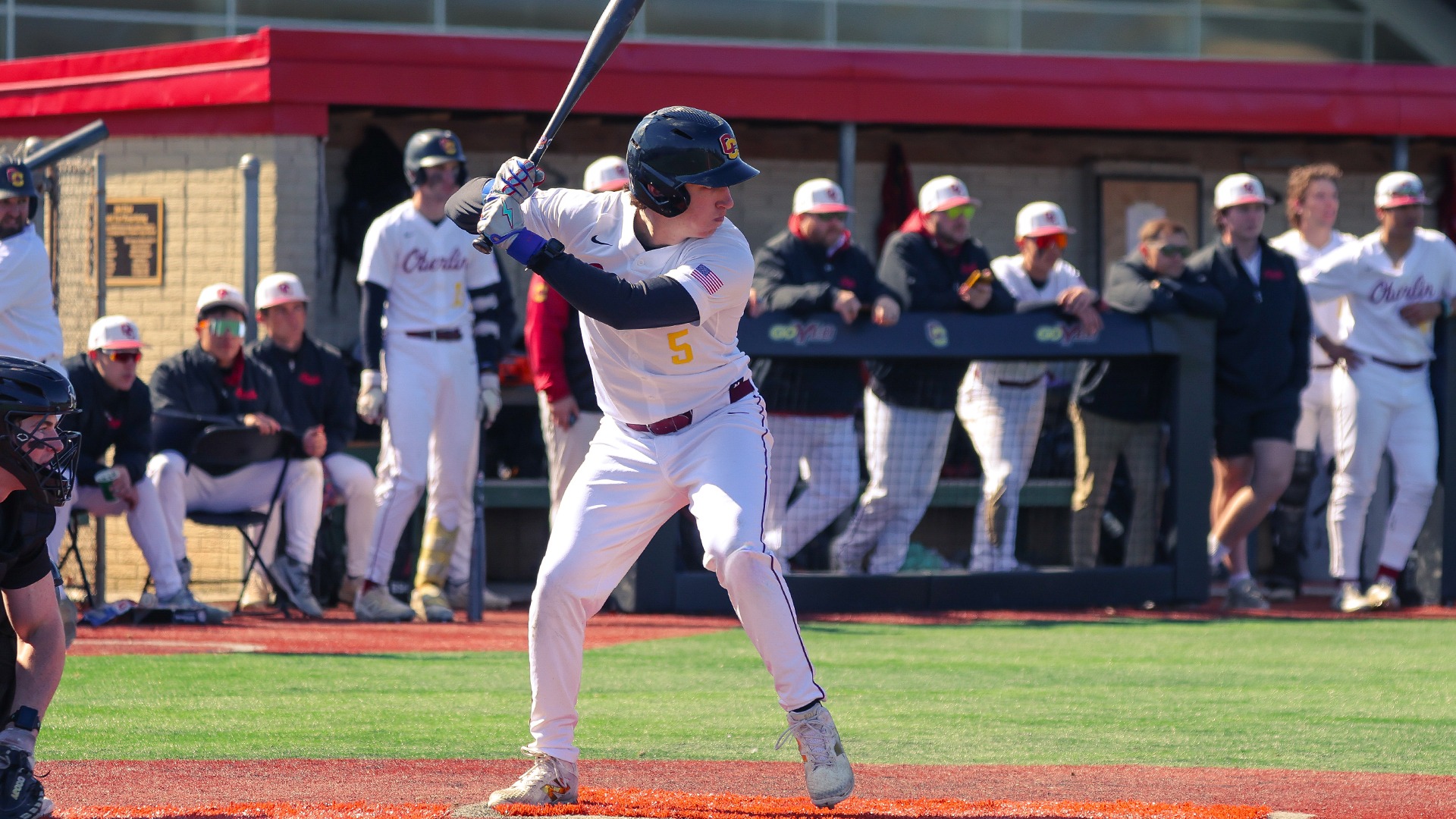 Brady Groves getting ready to hit the ball