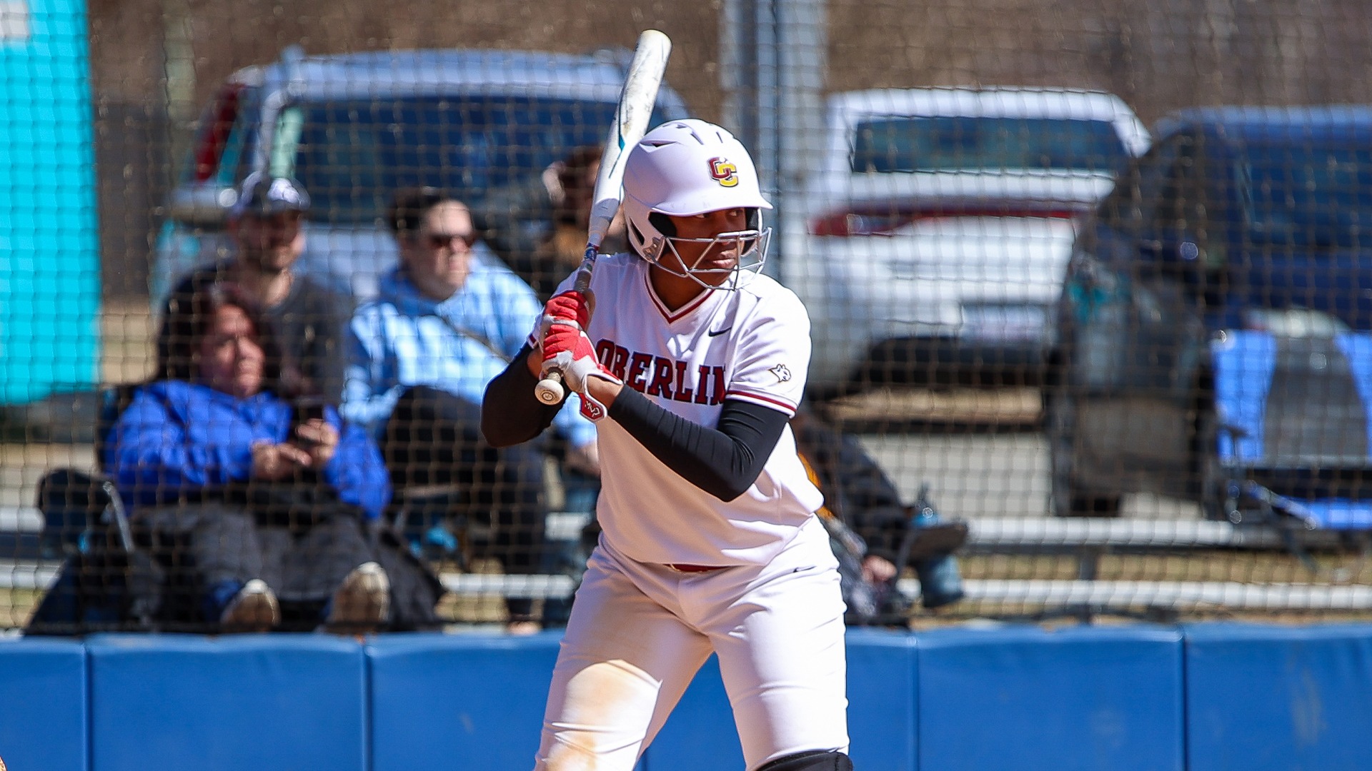 Maya Means getting ready at bat