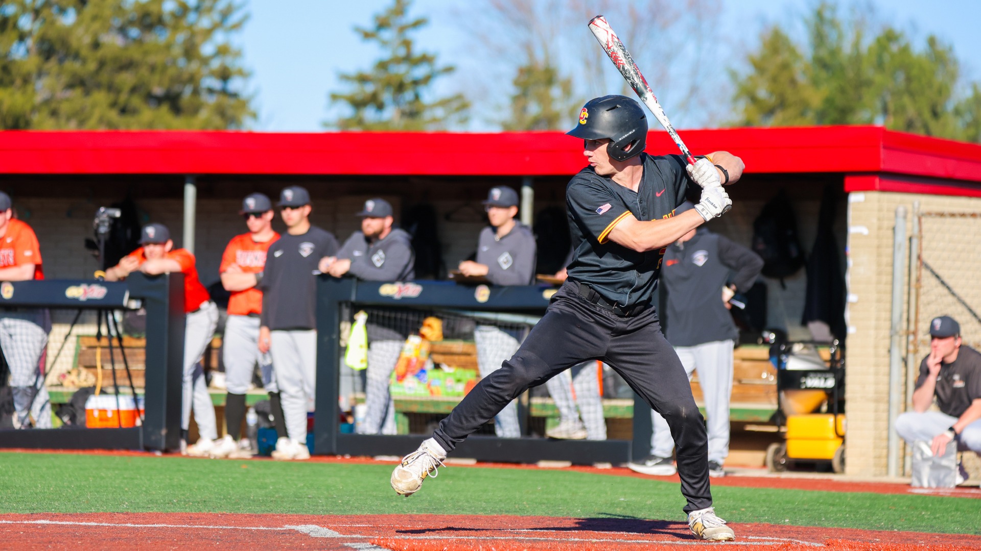 Patrick Leonard getting ready to swing at the ball