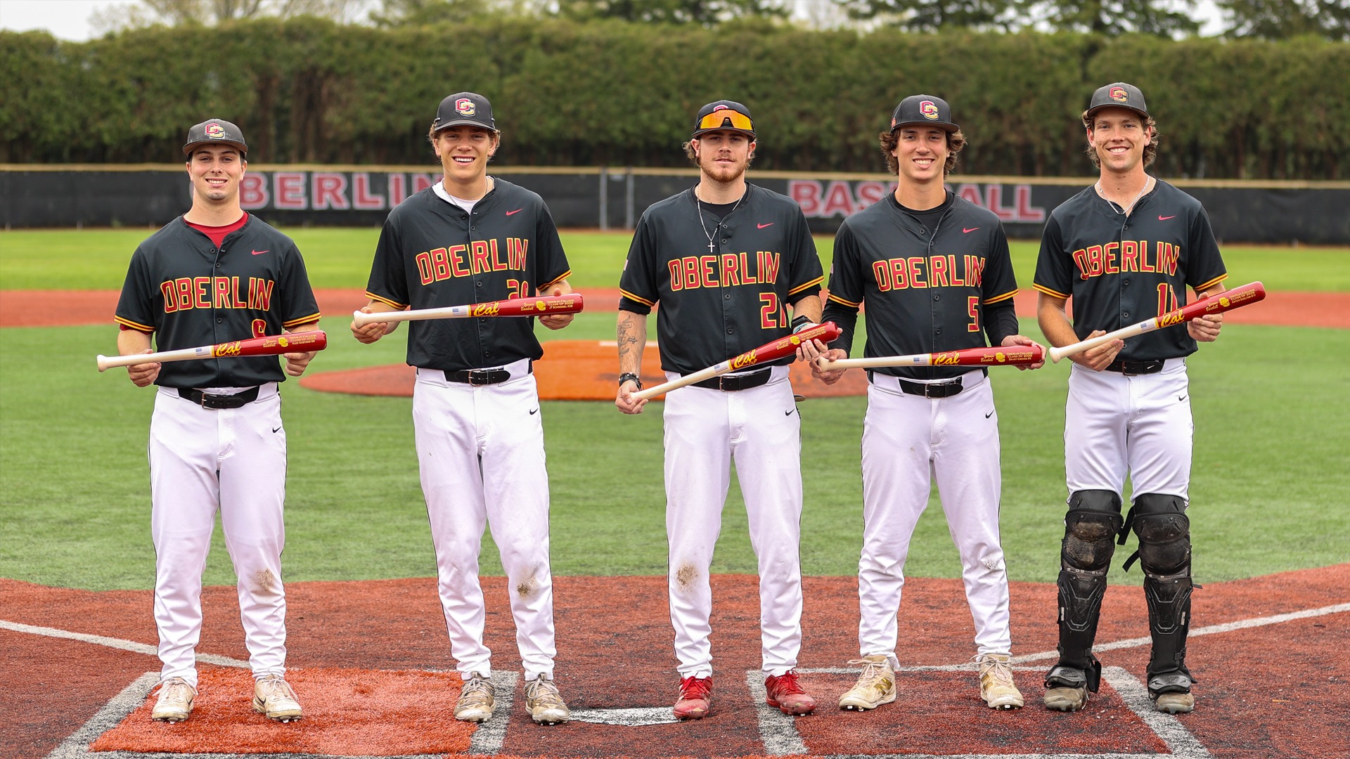 2026 Baseball Graduating Class - Alex Gaetano, JT Schoessel, Nik Mezzanotte, Brady Groves, Anton Shelton