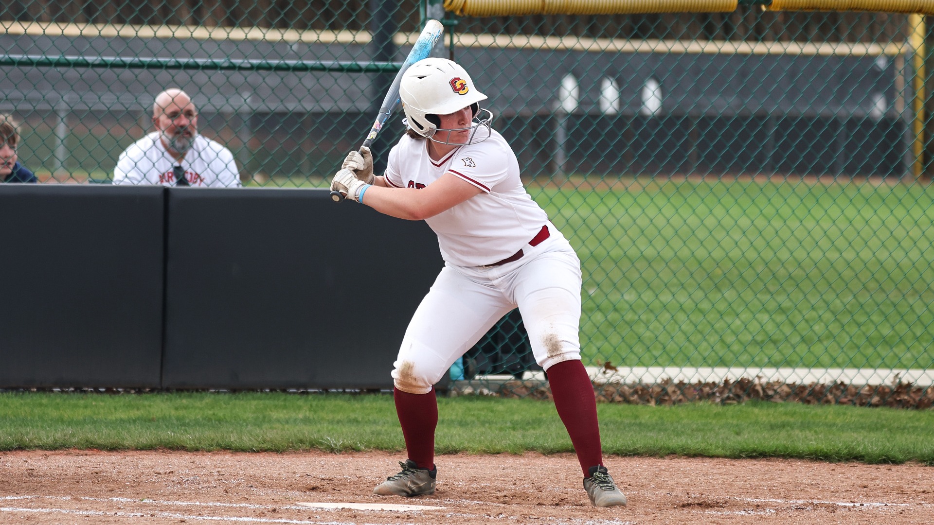 Caroline Sniffen getting ready to hit at bat