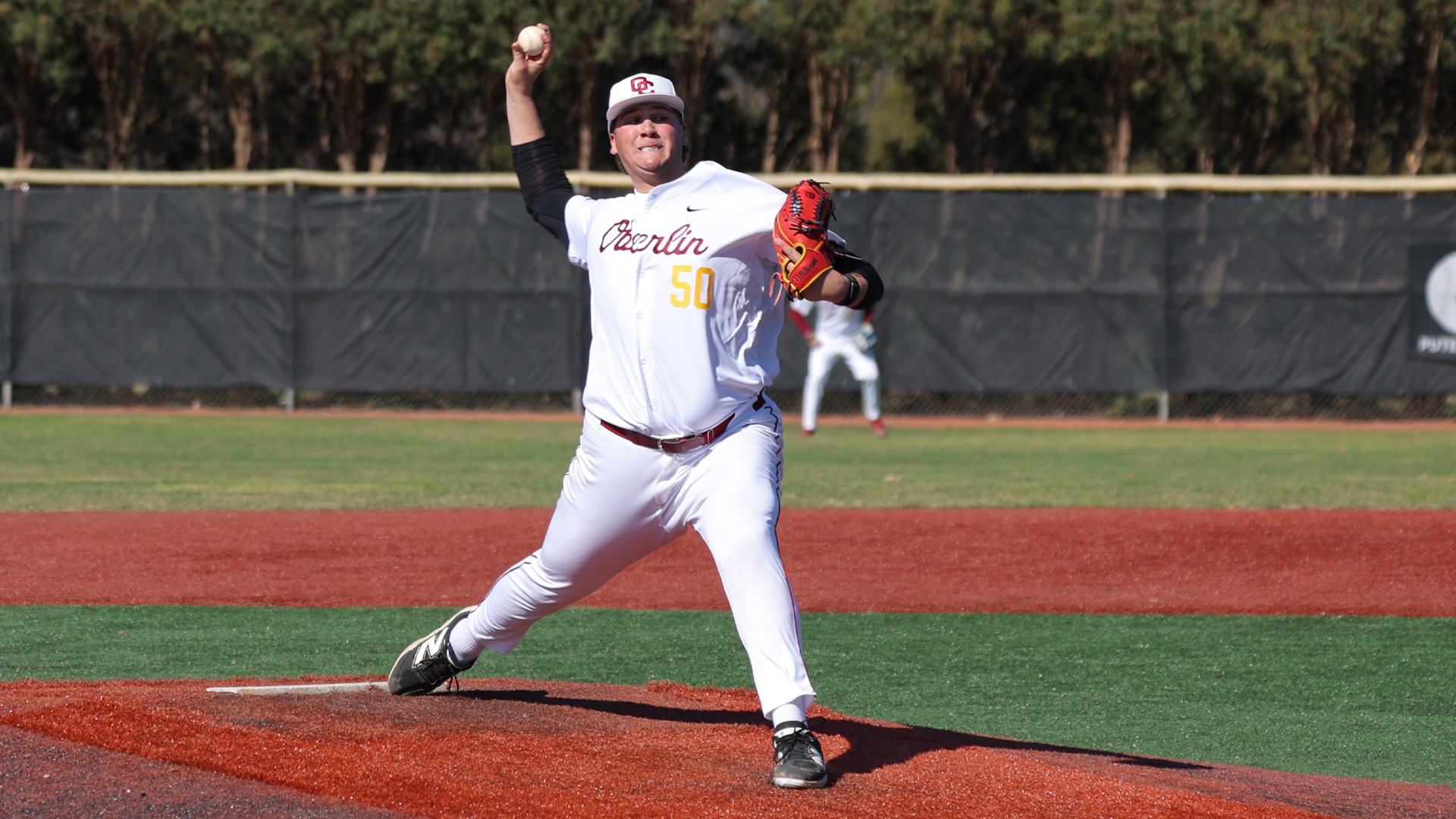 Matthew Ruttkay pitching the ball