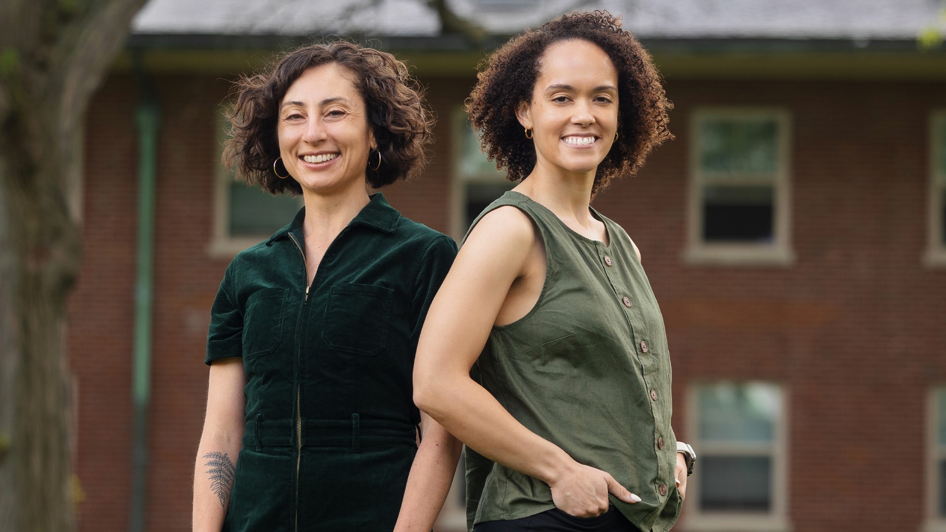 Jo Line and Alicia Smith-Tran posing for a photo