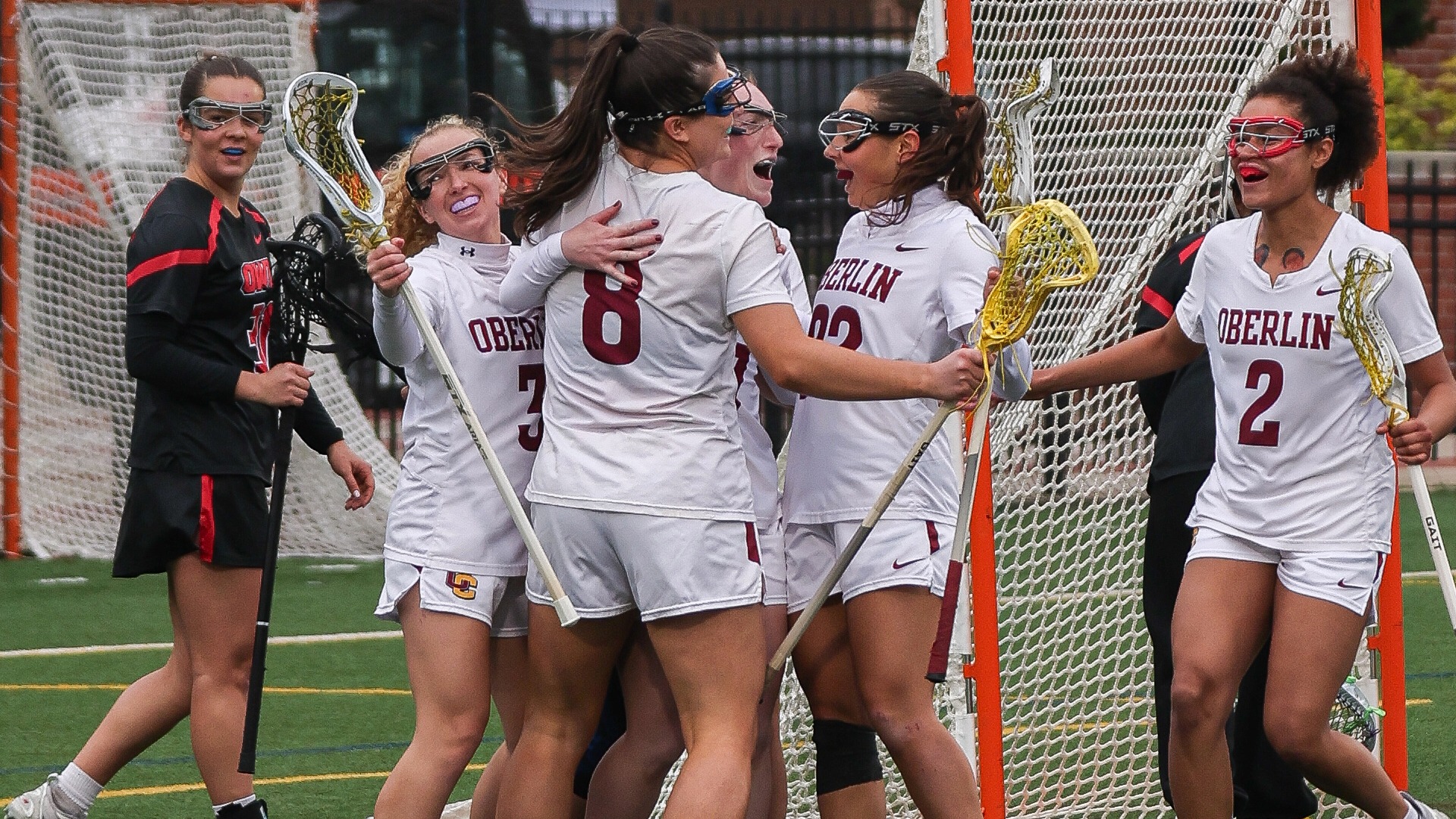 Team cheering and celebrating after a goal