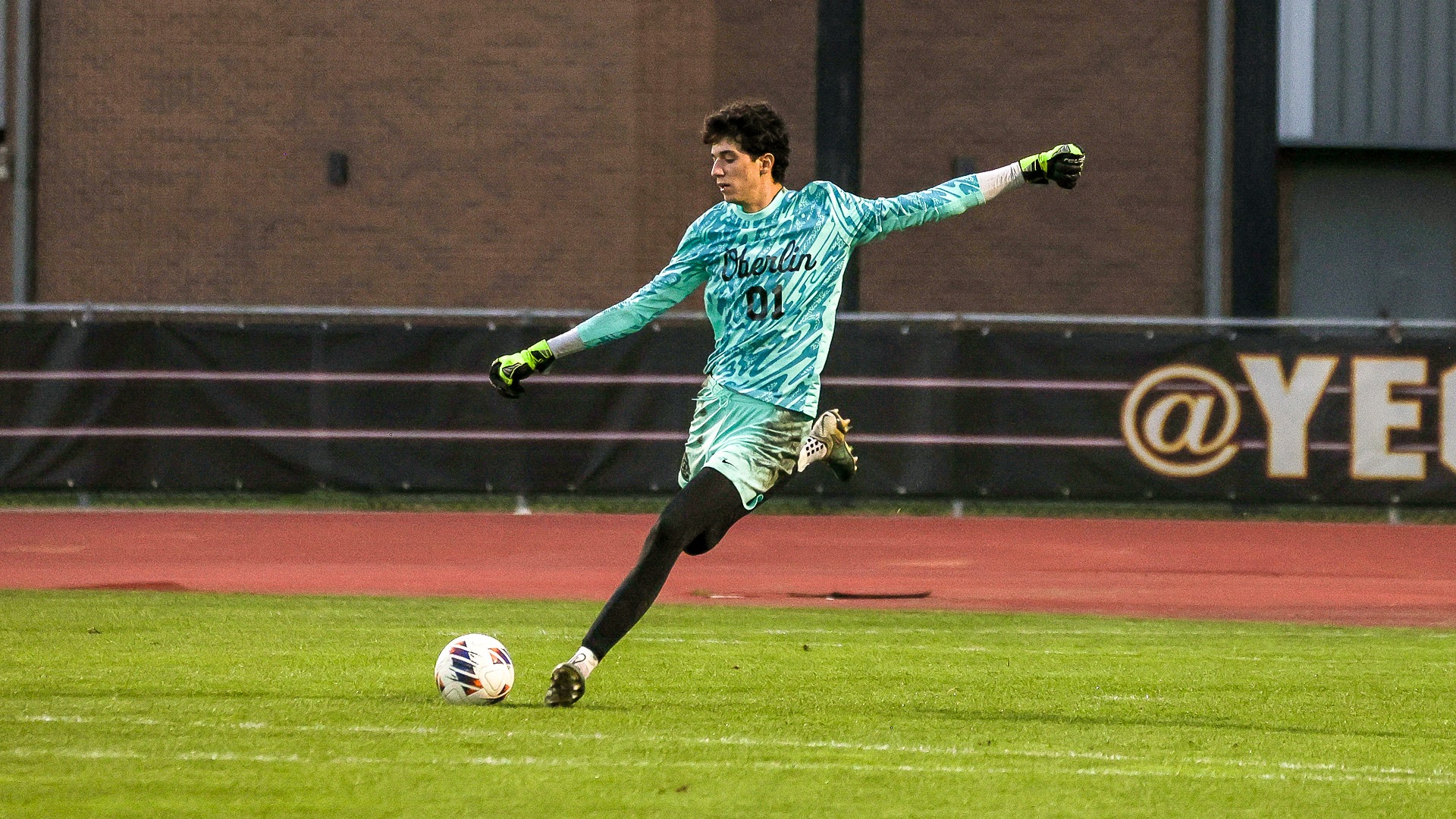 Vince Fortuna kicks the ball