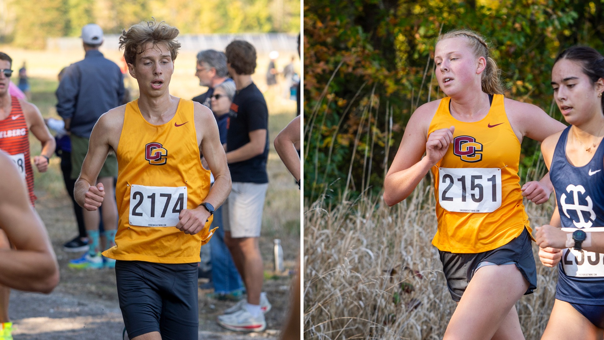 Toby Wells-Spackman running on left, Lieke Everts running on right