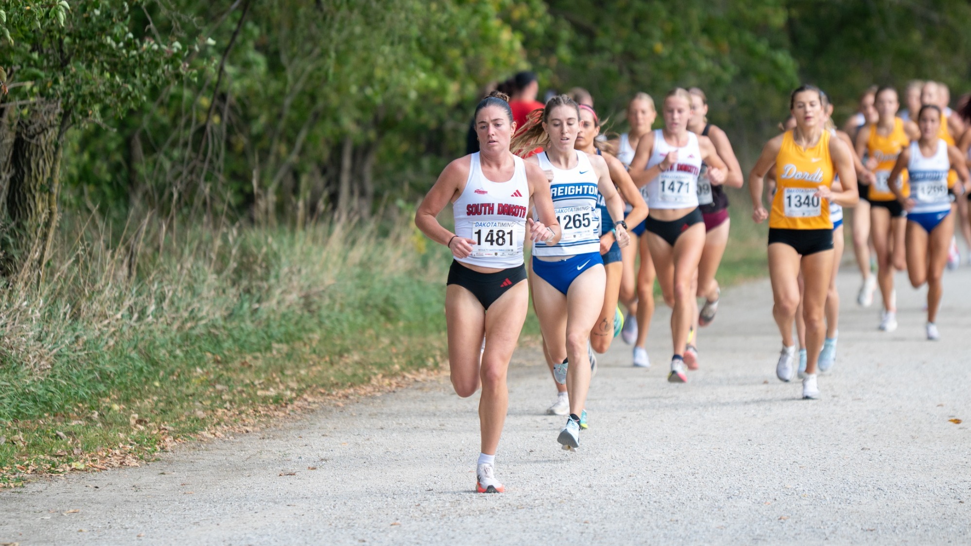 Geneva Timmerman leads the pack at the Briar Cliff Invite