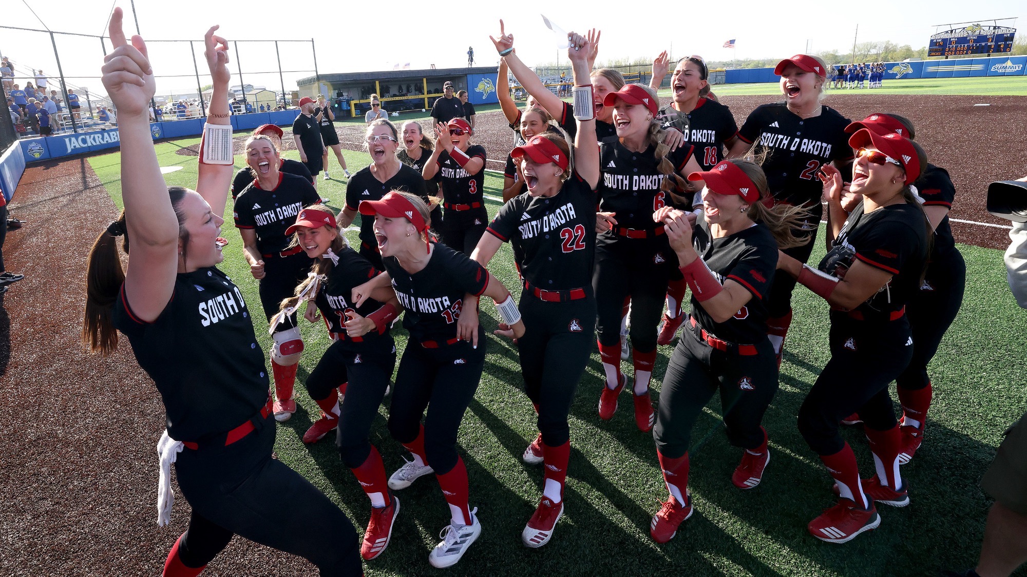 BROOKINGS, SD: May 9: Summit League Softball Tournament at Jerald T. Moriarty Field on May 9, 2025 in Brookings, SD. (Photo by Dave Eggen/Inertia)