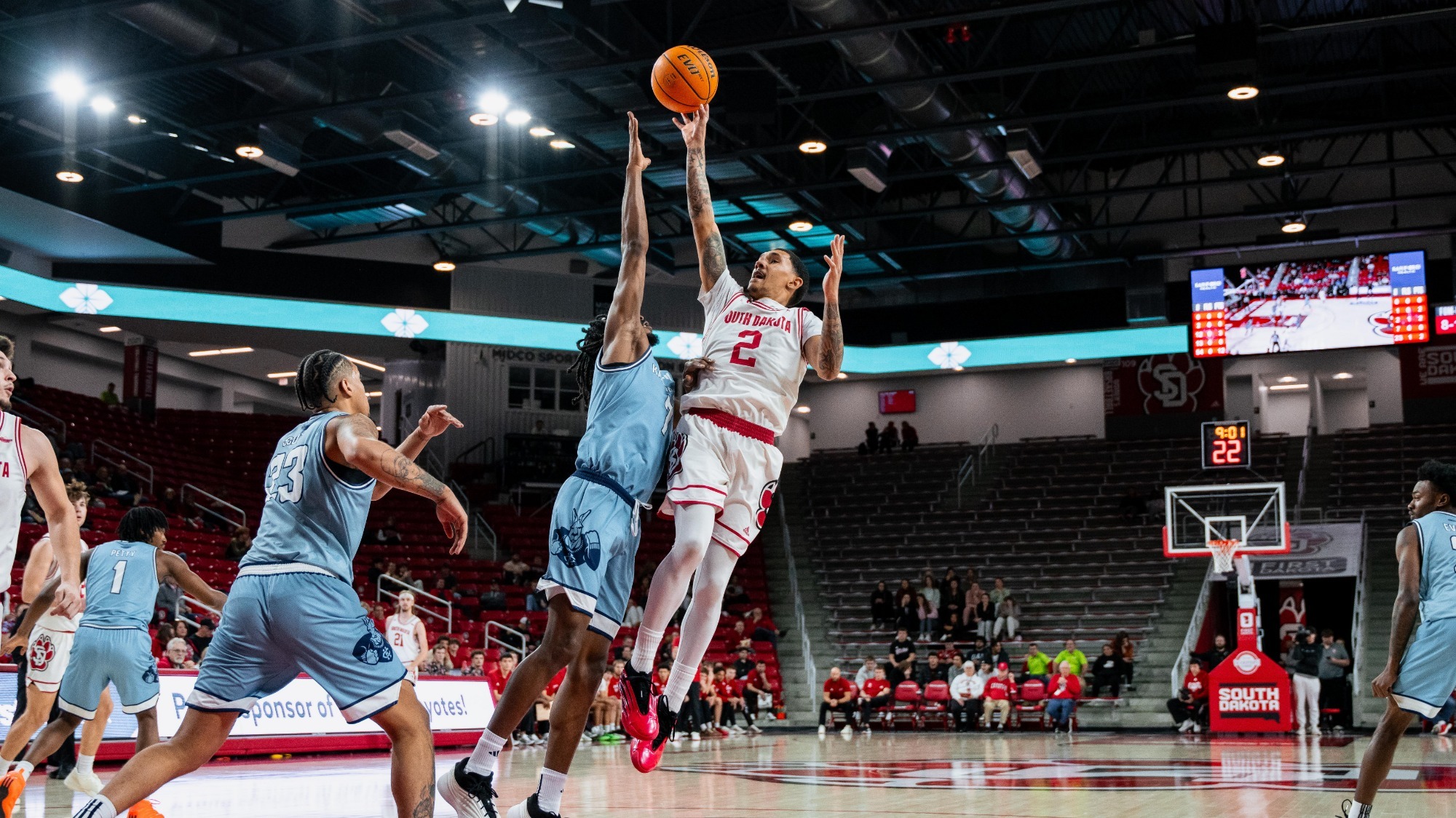 Trent Hudgens going up for a layup against Kansas City 1/15/26