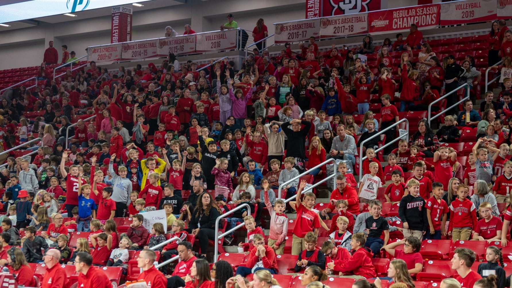 Students in the crowd at the Education Day game against Air Force in 2025