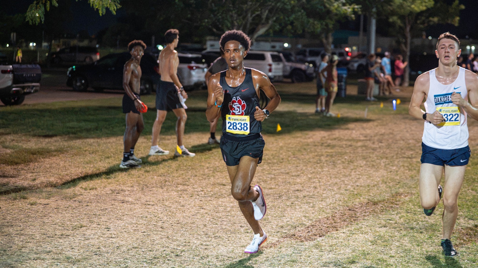 Natnael Kifle competes at the Augustana Twilight