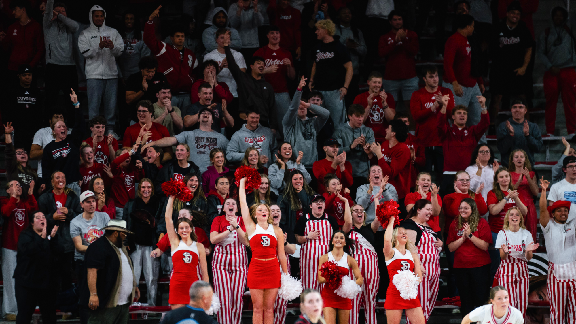 Student section cheers from WNIT game in SCSC