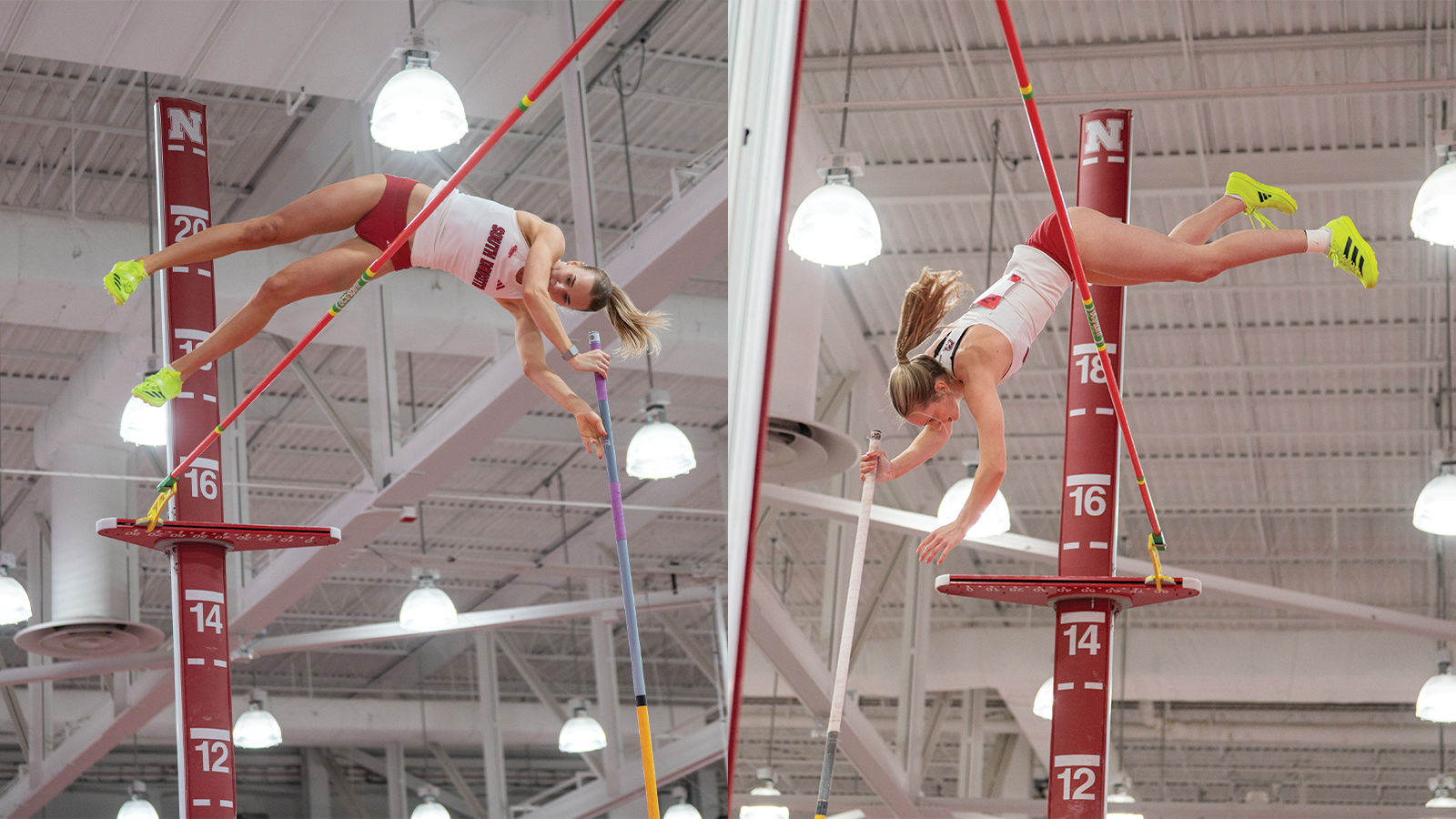 Photos of Anna Willis and Marleen Mülla competed in Lincoln