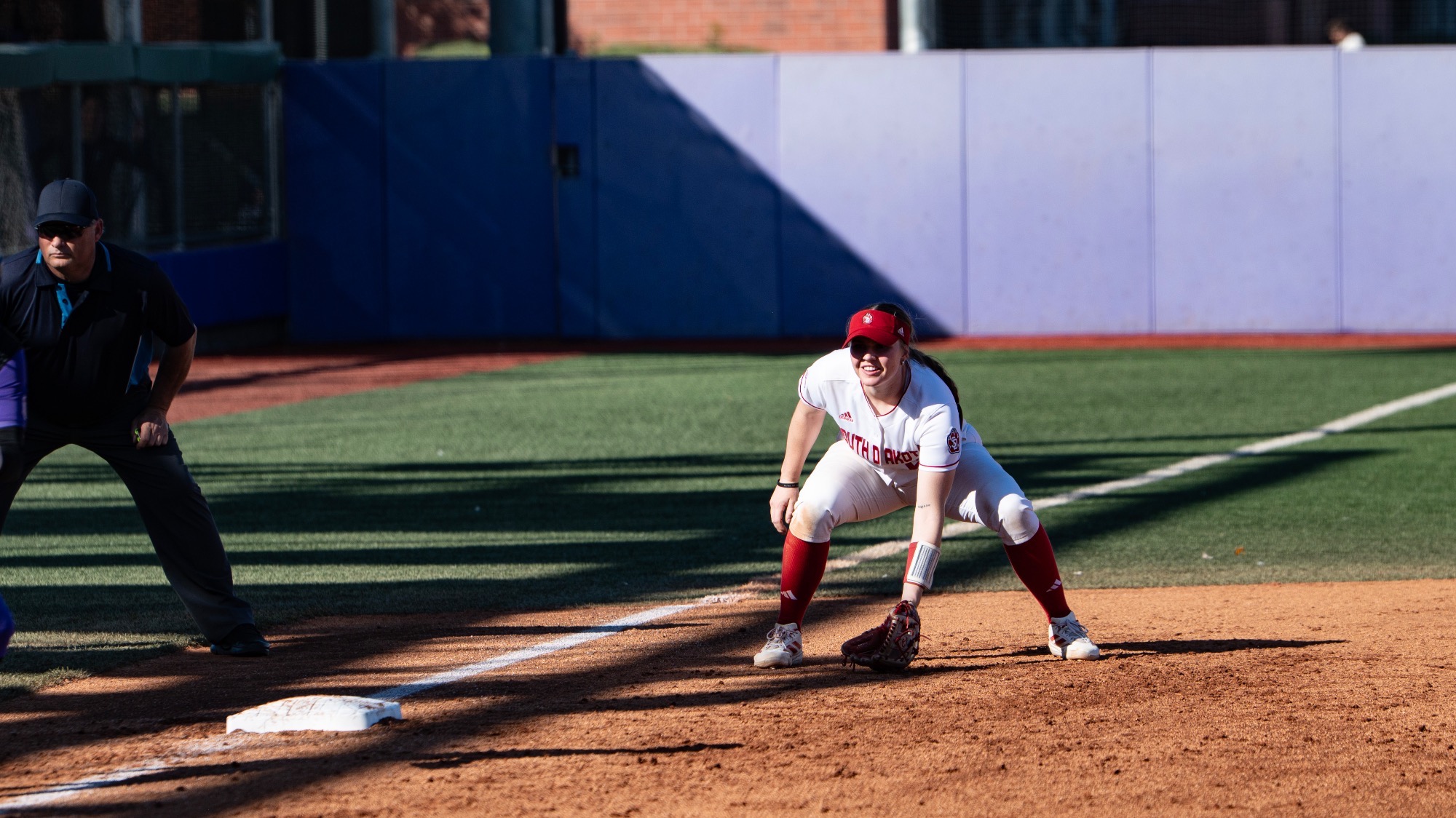 Brooke Carey playing third base