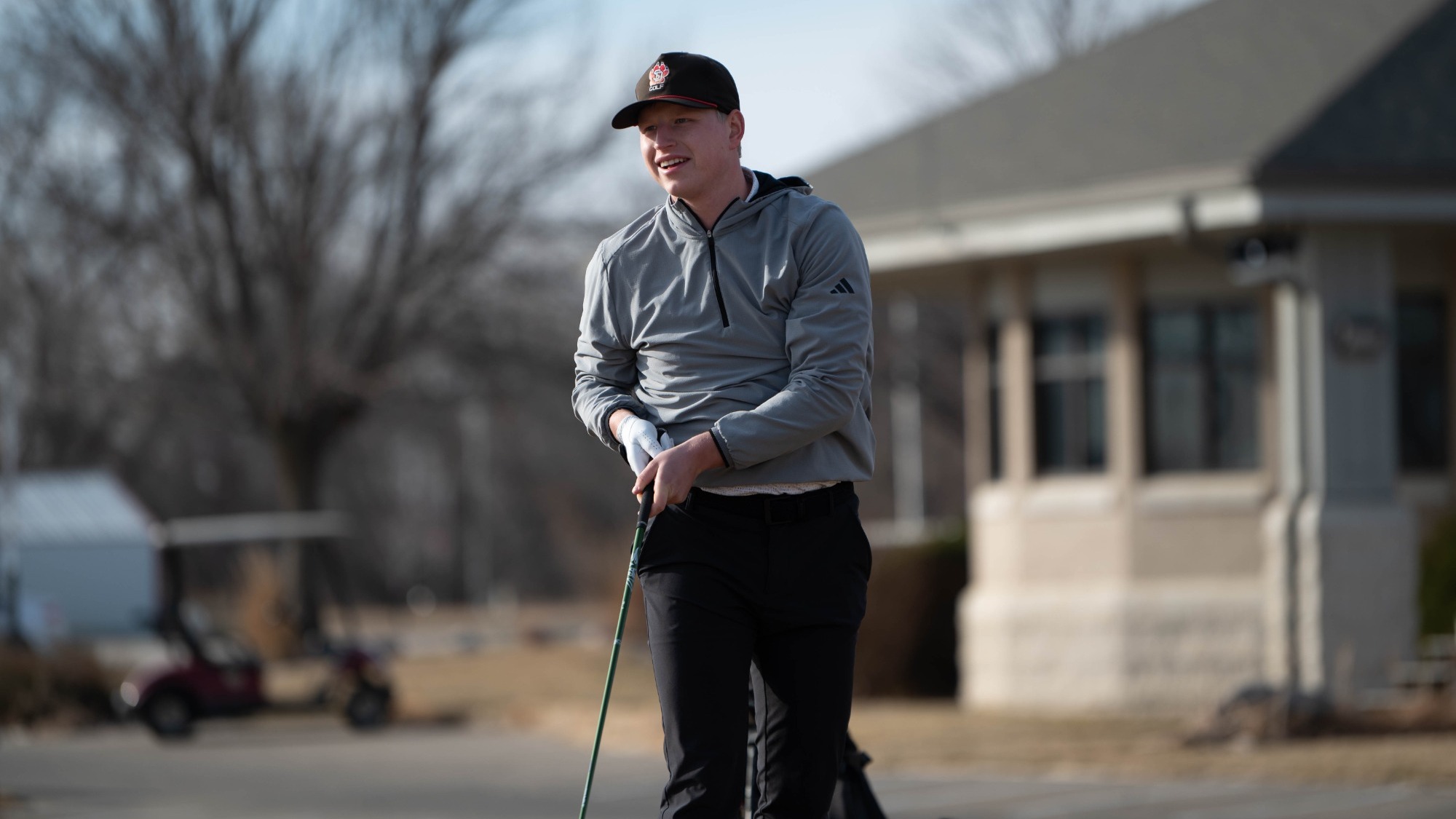 Joe Rohlwing eyes his drive.