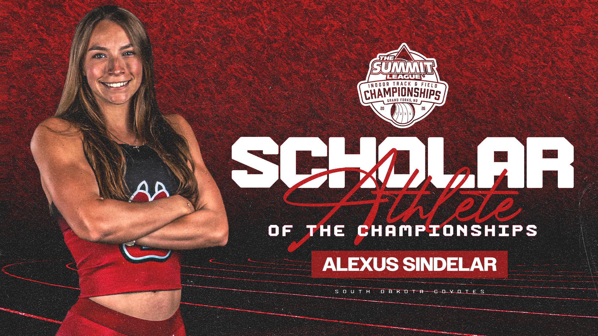 Alexus Sindelar is named Summit League Scholar of the Championship