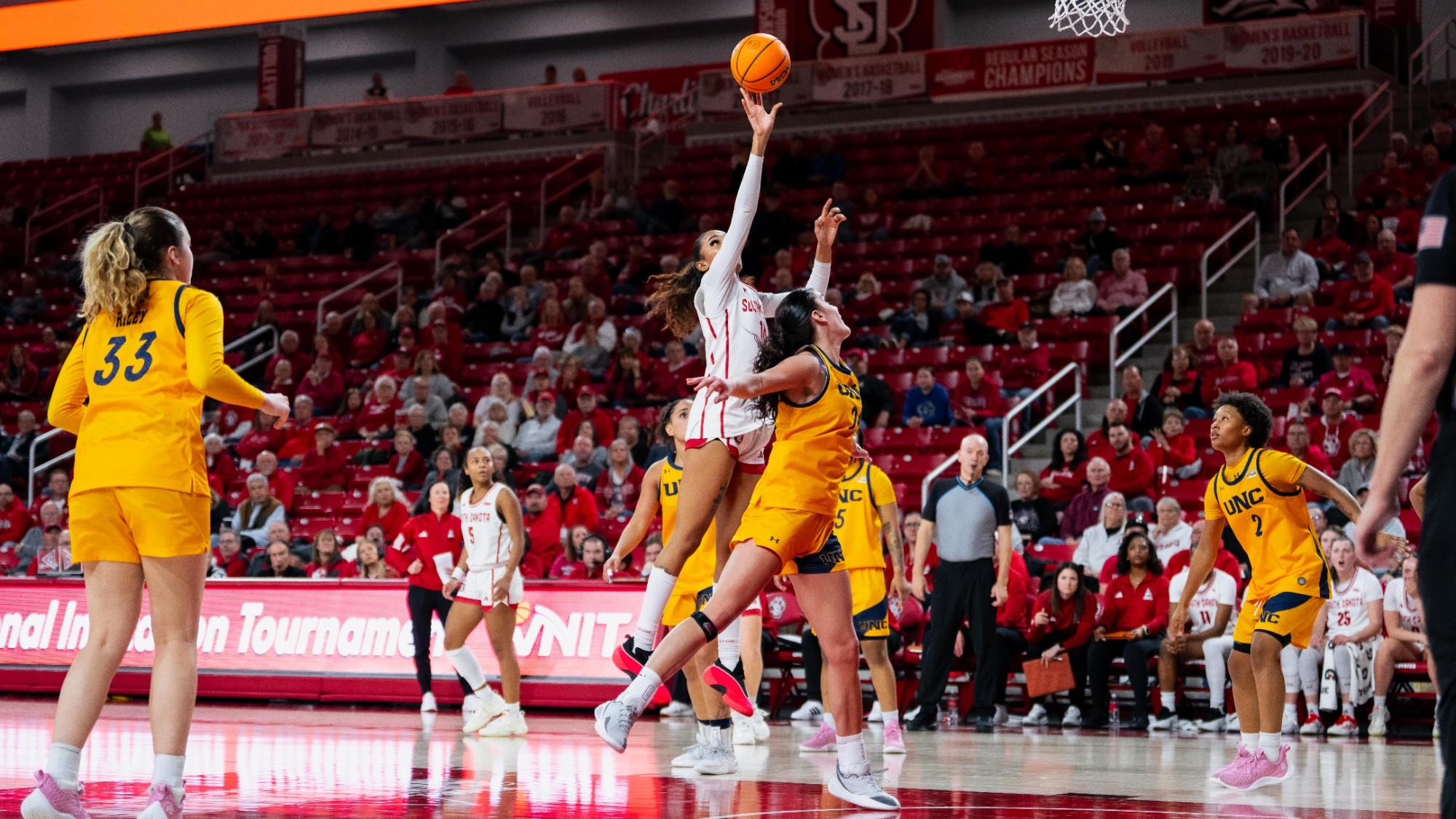 Josie Hill puts up a shot against Northern Colorado in the SCSC