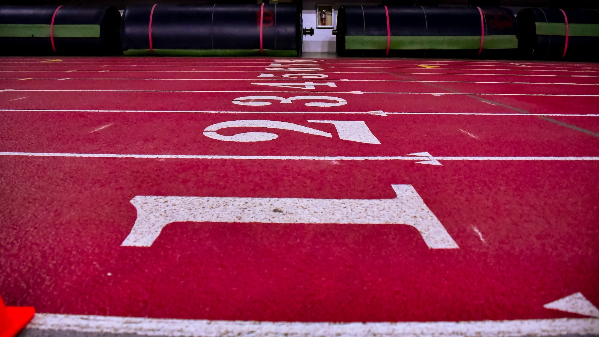 Starting line of the track inside the DakotaDome