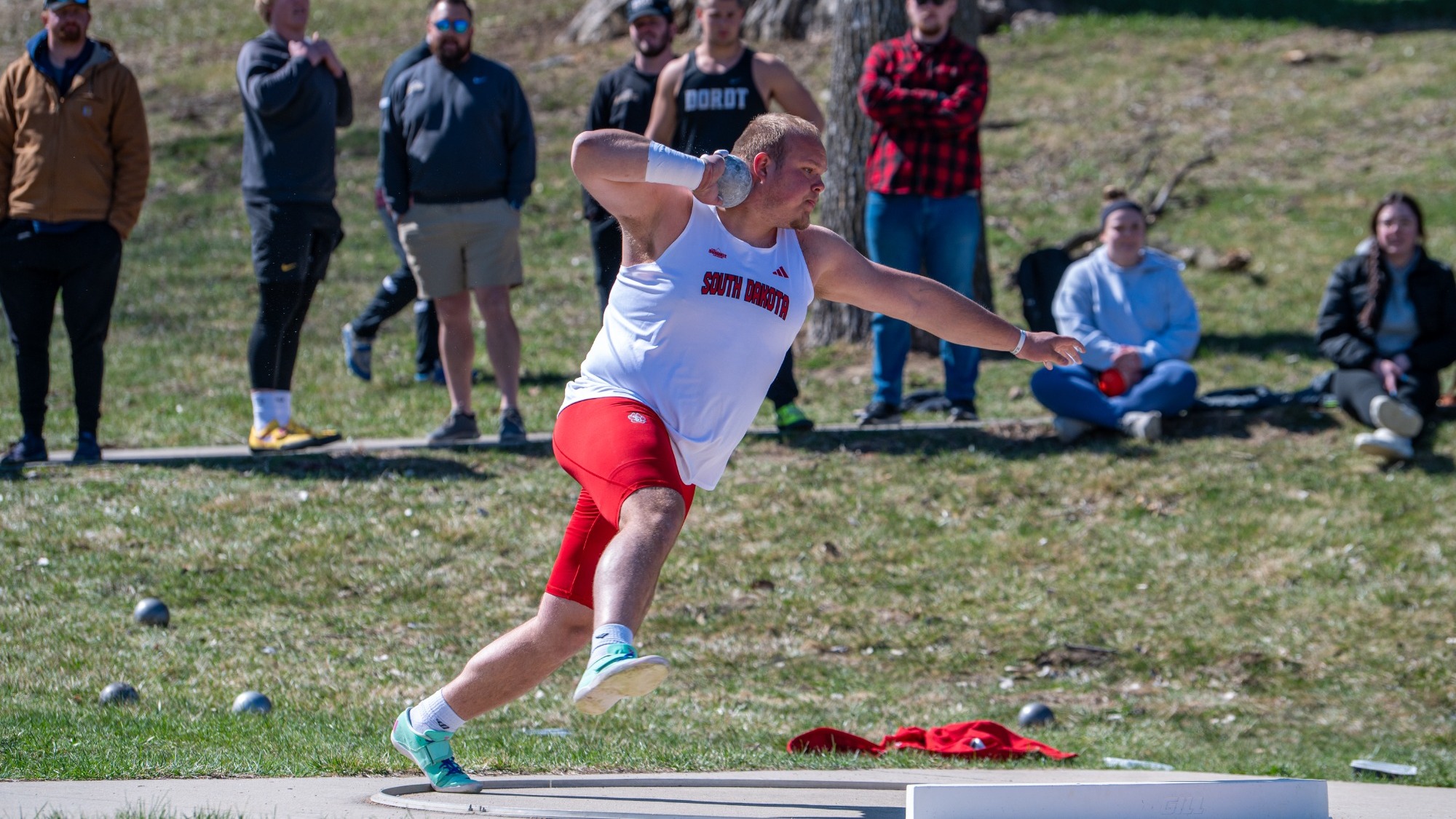 Brandon Vander Sluis competes at Sioux City Relays Friday morning