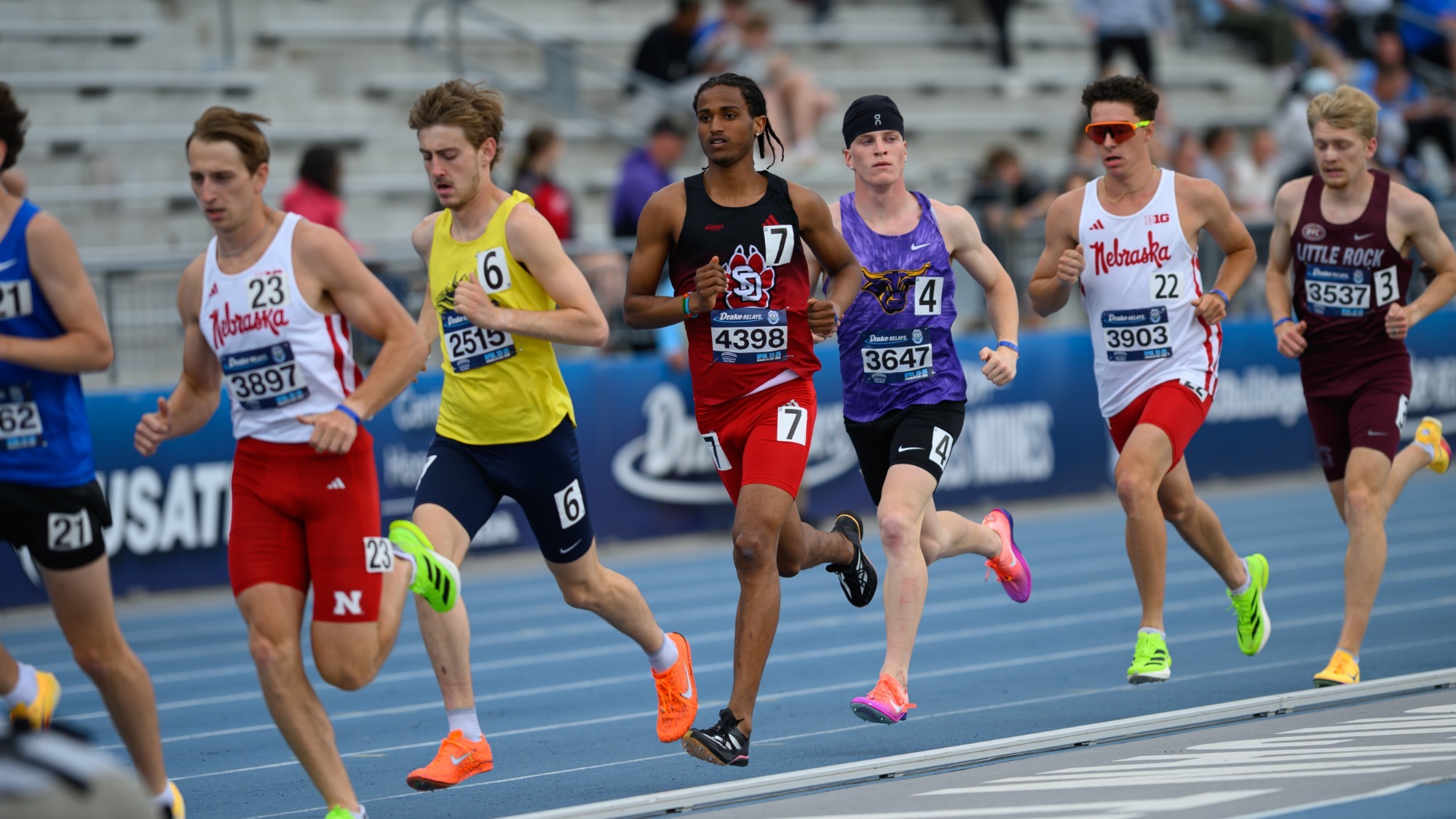 Natnael Kifle competes at the Drake Relays