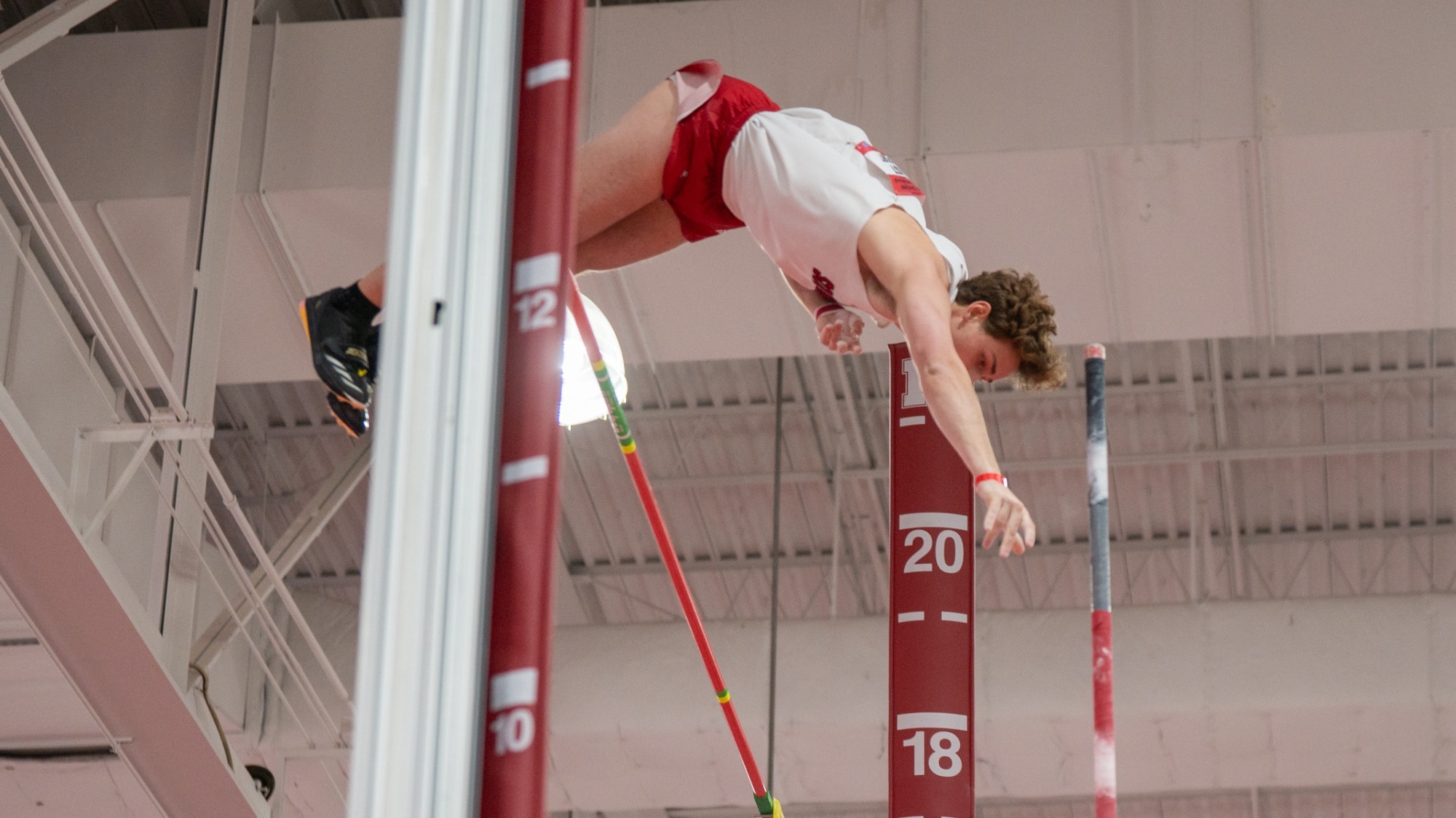 Wyatt Stewart competes at the Bob Devaney Sports Center in Lincoln