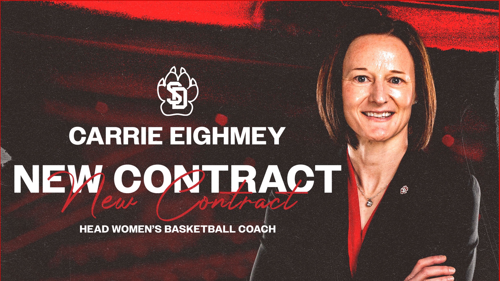 Carrie Eighmey signed a new contract with South Dakota