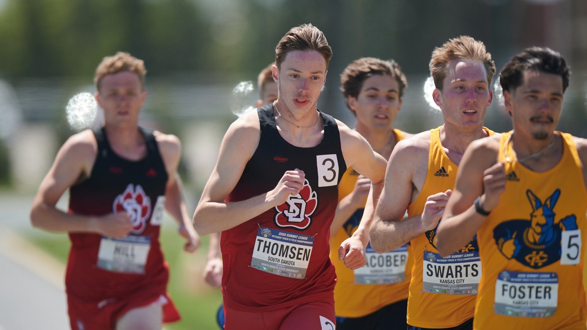 Trevor Thomsen competes in the 1500-meters at the Summit League Championships