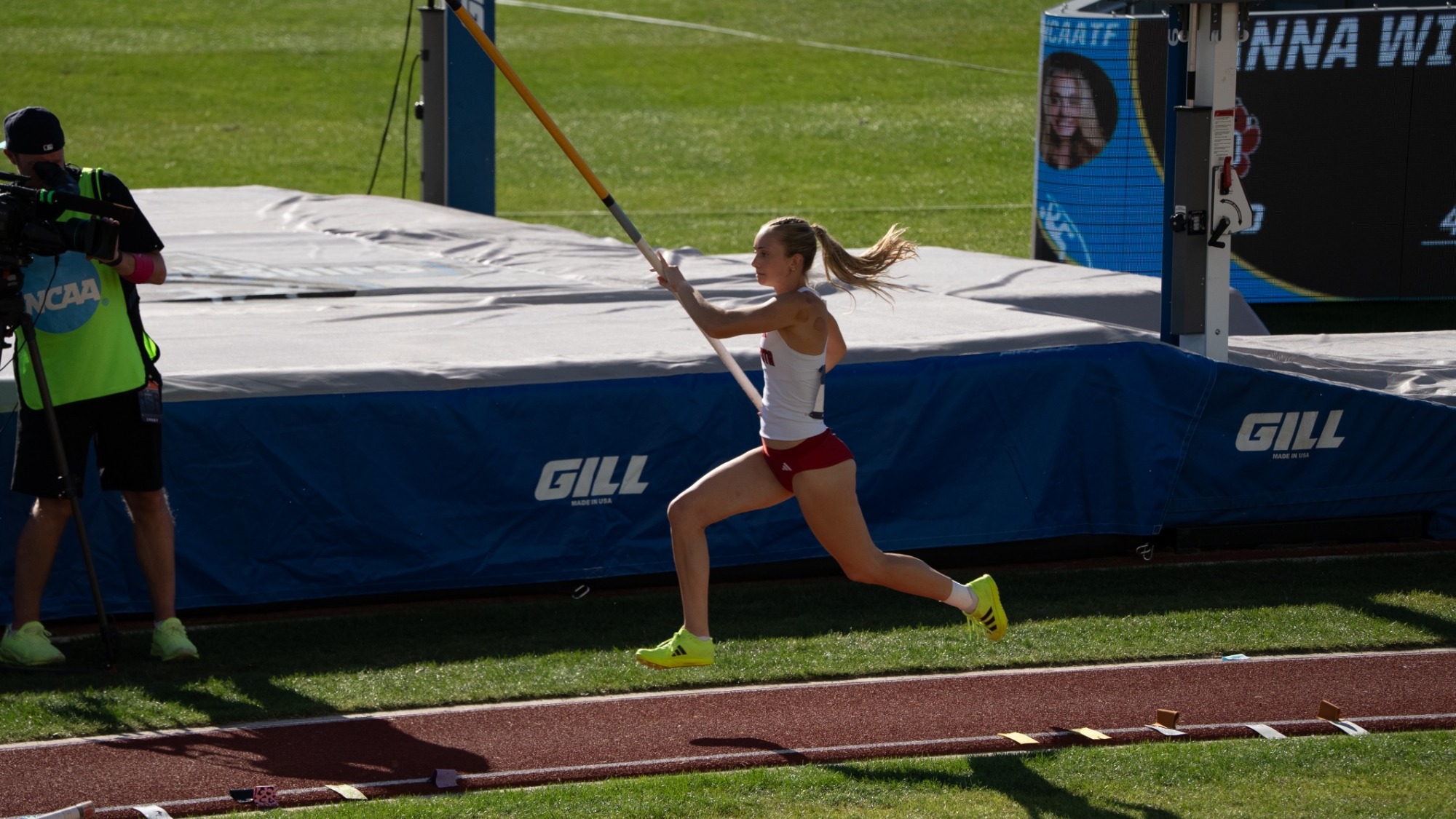 Anna Willis competes at the NCAA Championships in Eugene