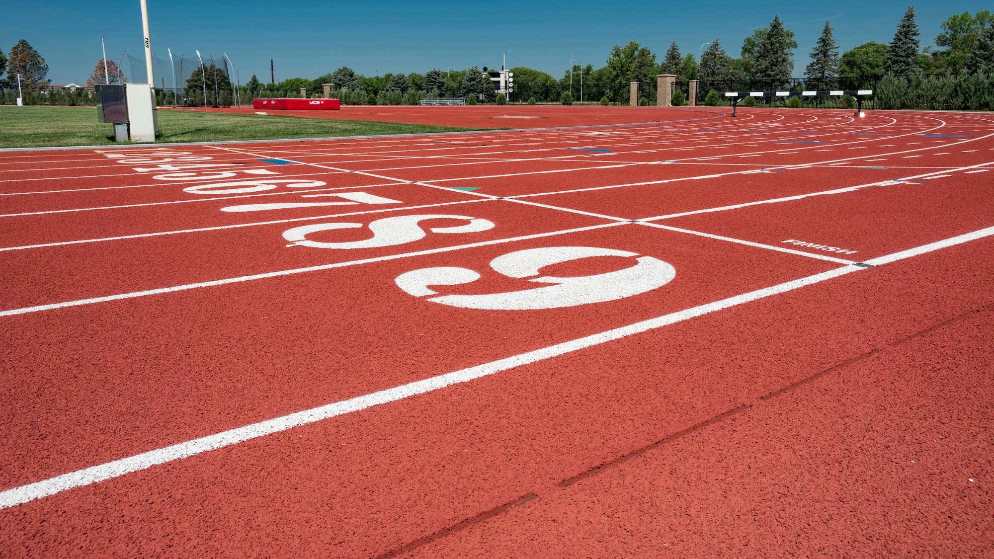 Photo of finish line of Lillibridge Track Complex