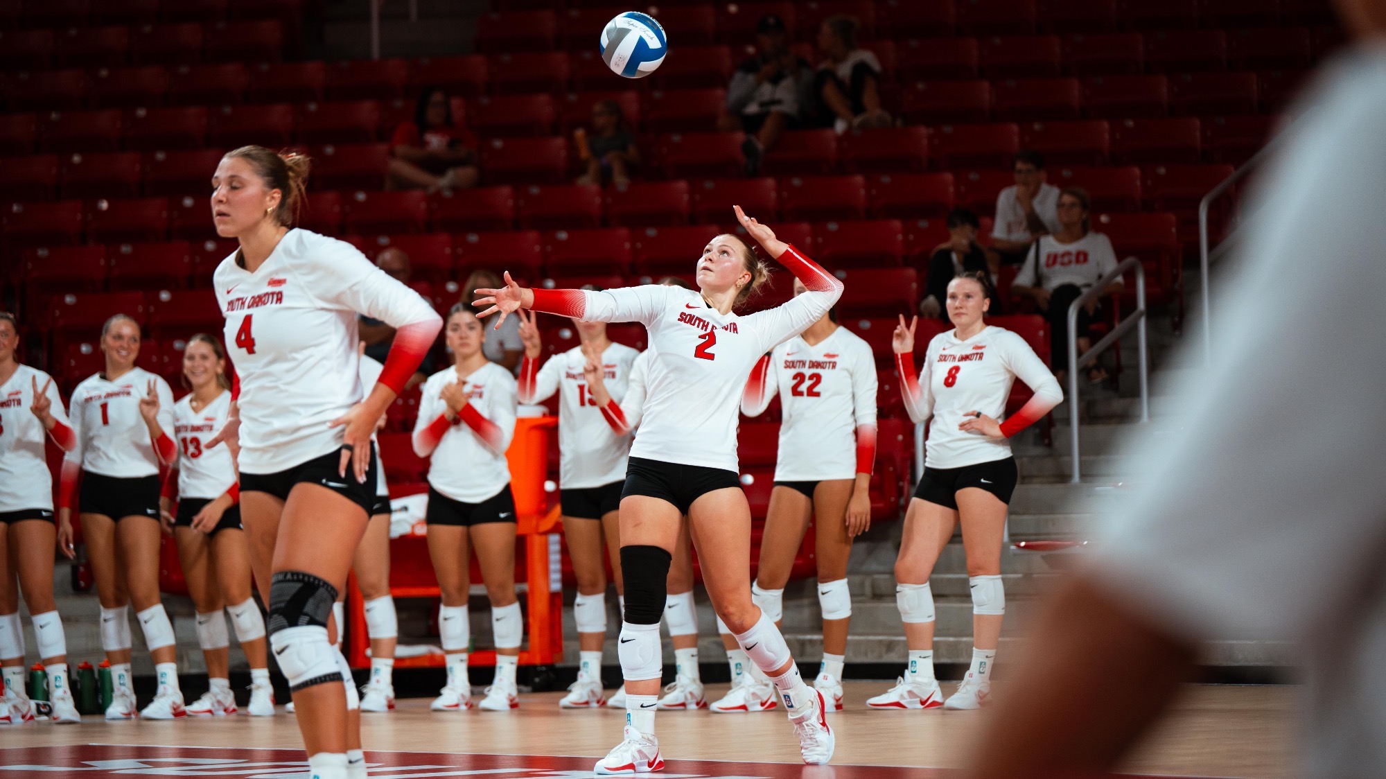 Avery Van Hook serving against Air Force 2026