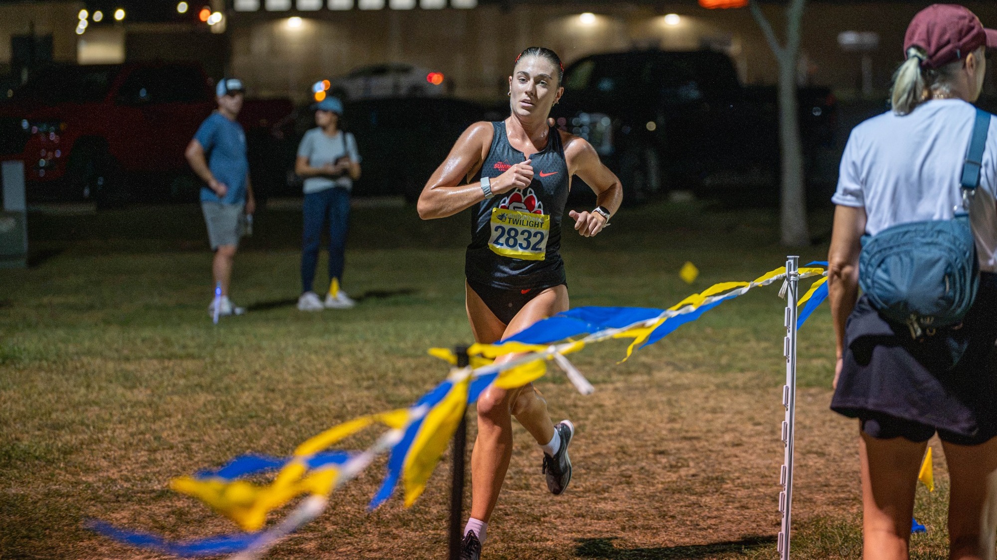 Geneva Timmerman competes at the Augustana Twilight in Sioux Falls