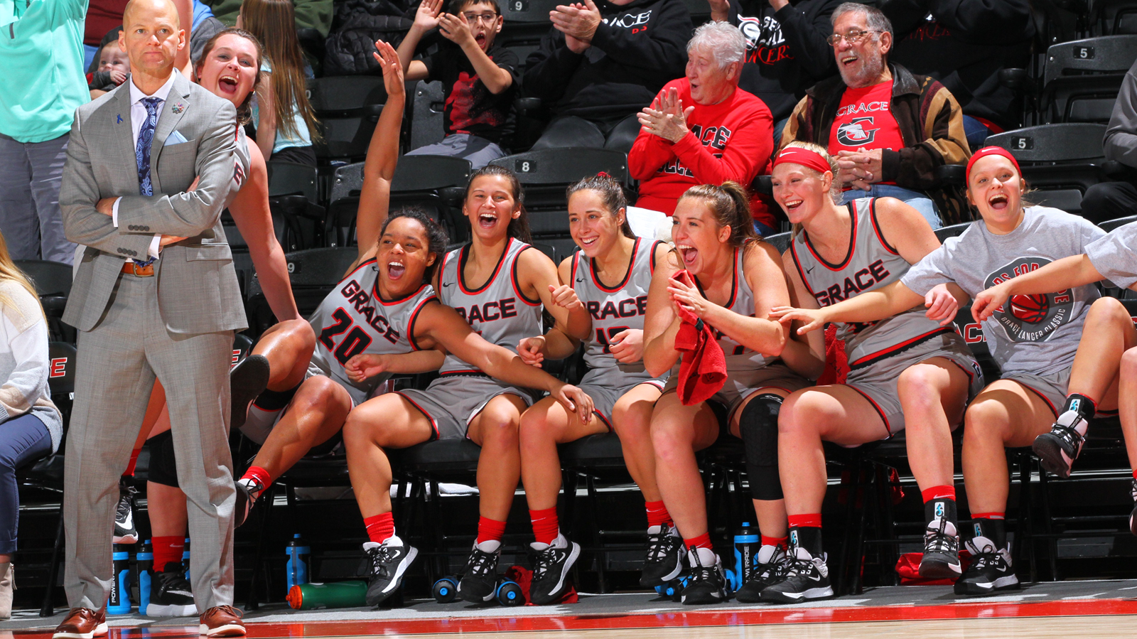 WBB bench cheer 2019