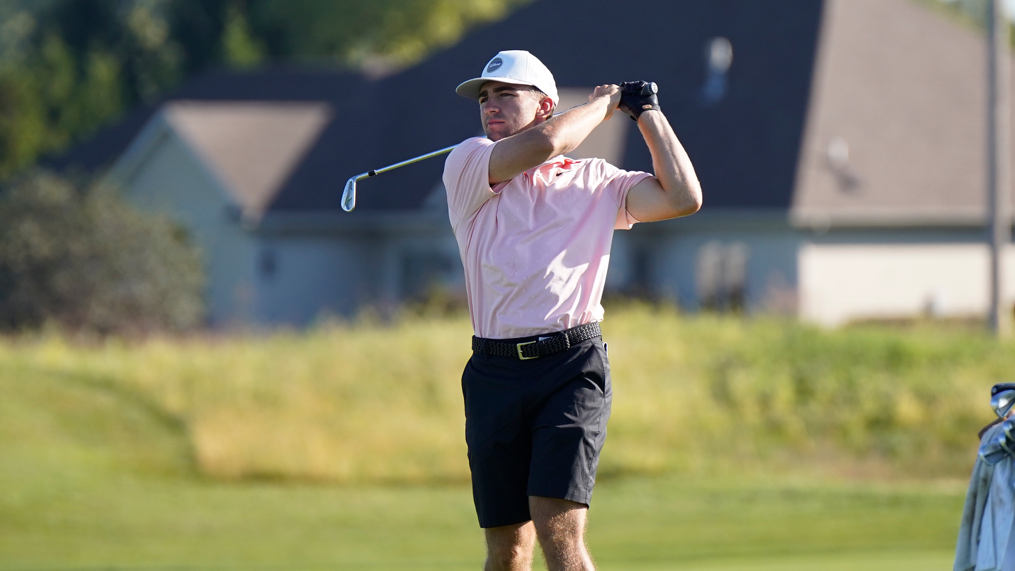 Embry follow through pink t