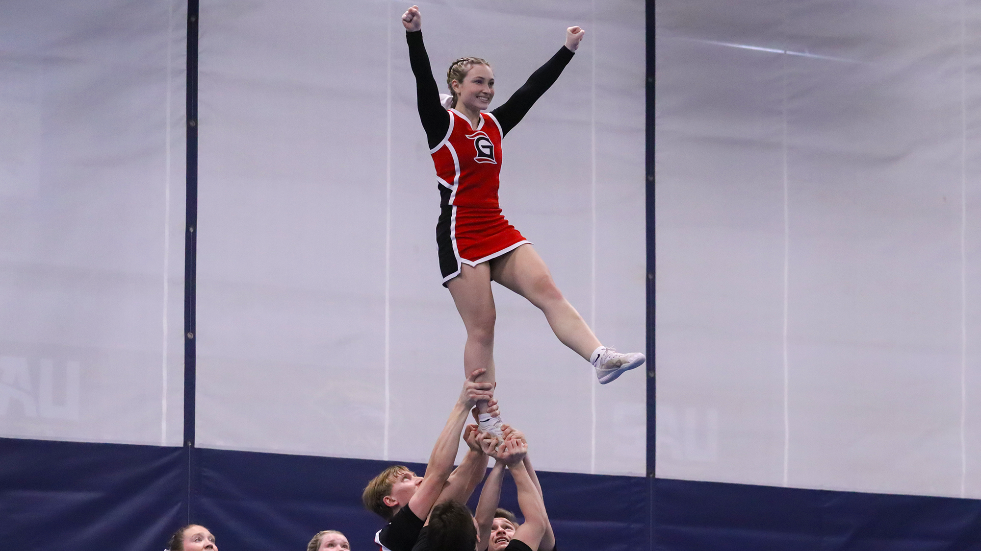 Audrey Deak Cheer top of pyramid 2025