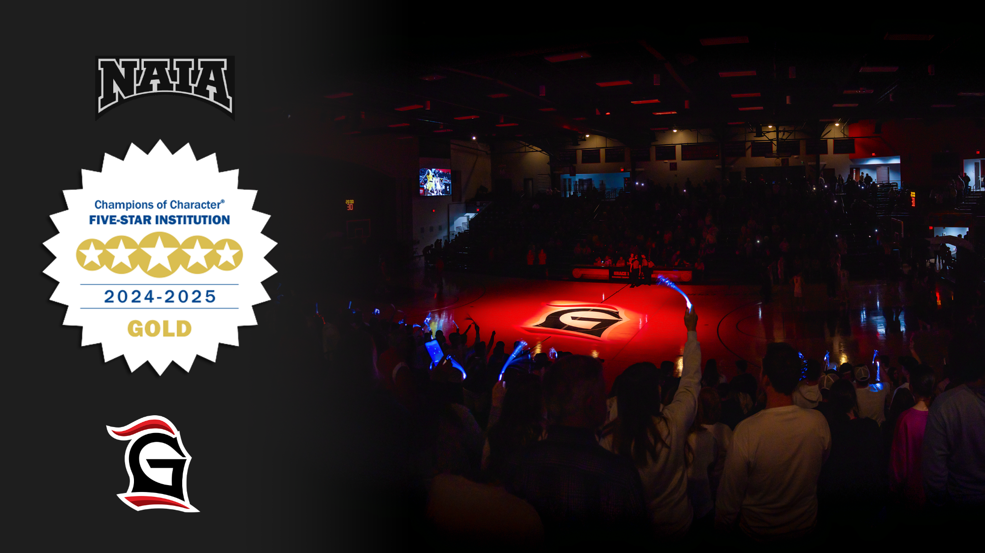 NAIA Five Star Gold Star institution Champions of Character 2025