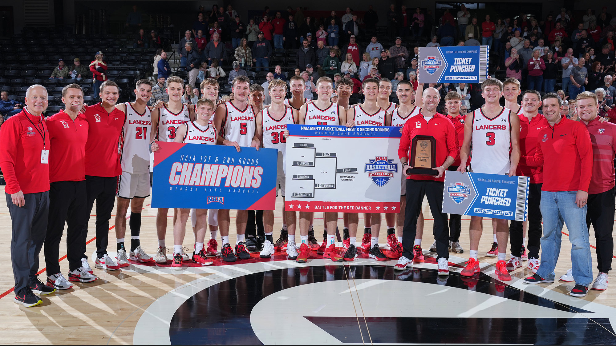 2026 Winona Lake bracket champions NAIA Grace MBB