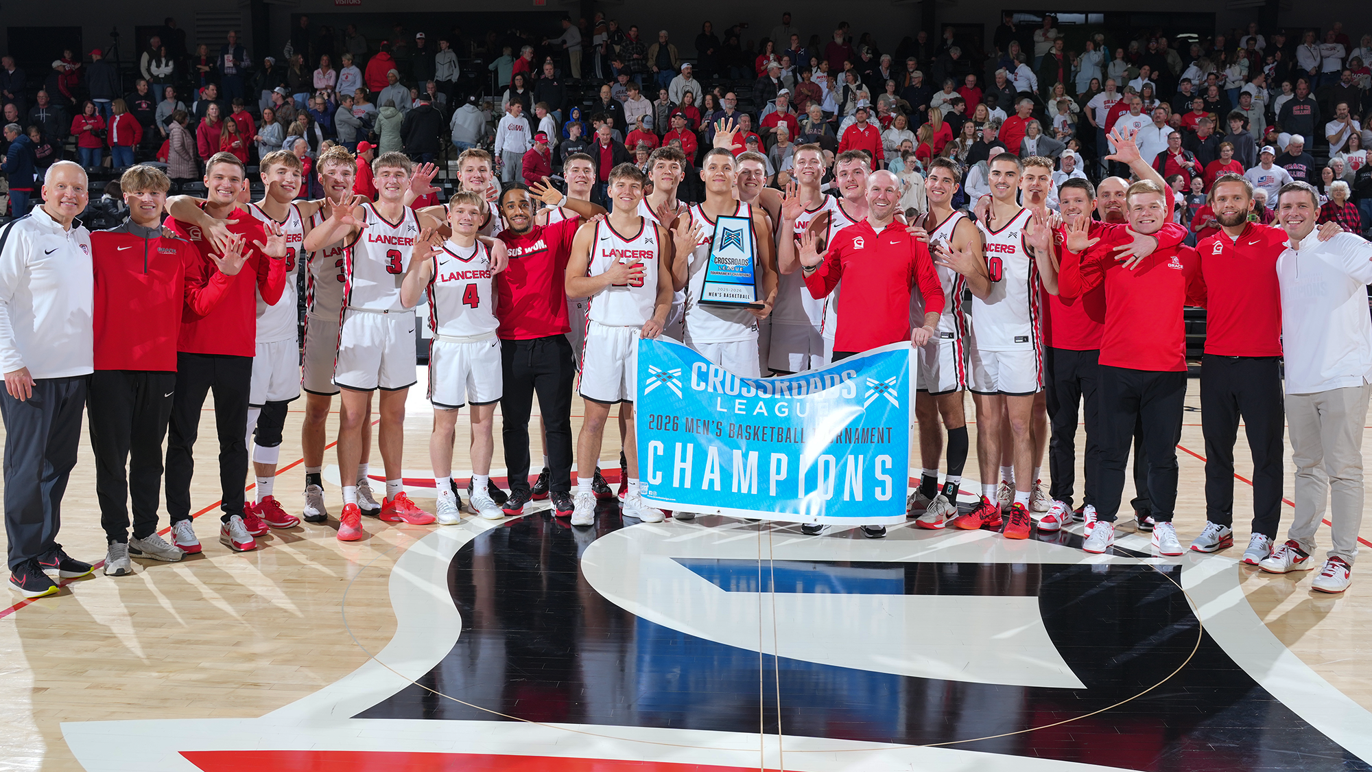 Grace MBB Crossroads League Tournament champions 2026