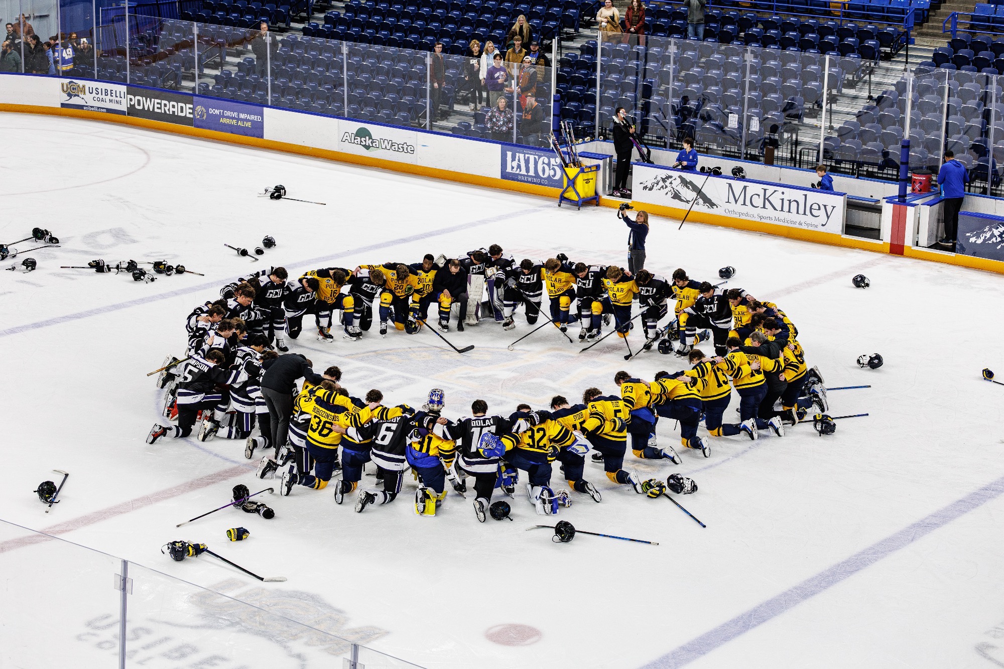 GCU Hockey vs UAF 12.6.25 Prayer Huddle