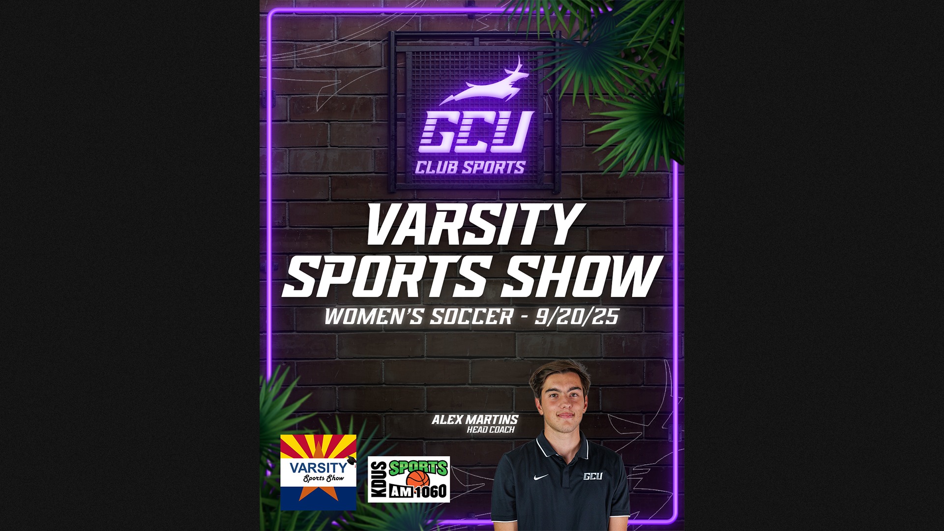 Varsity Sports Show interview slide - Alex Martins