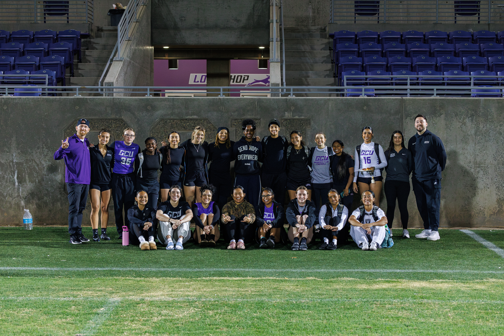 GCU Women's Flag Football plays an intrasquad scrimmage in the GCU Soccer Stadium - 2.21.26