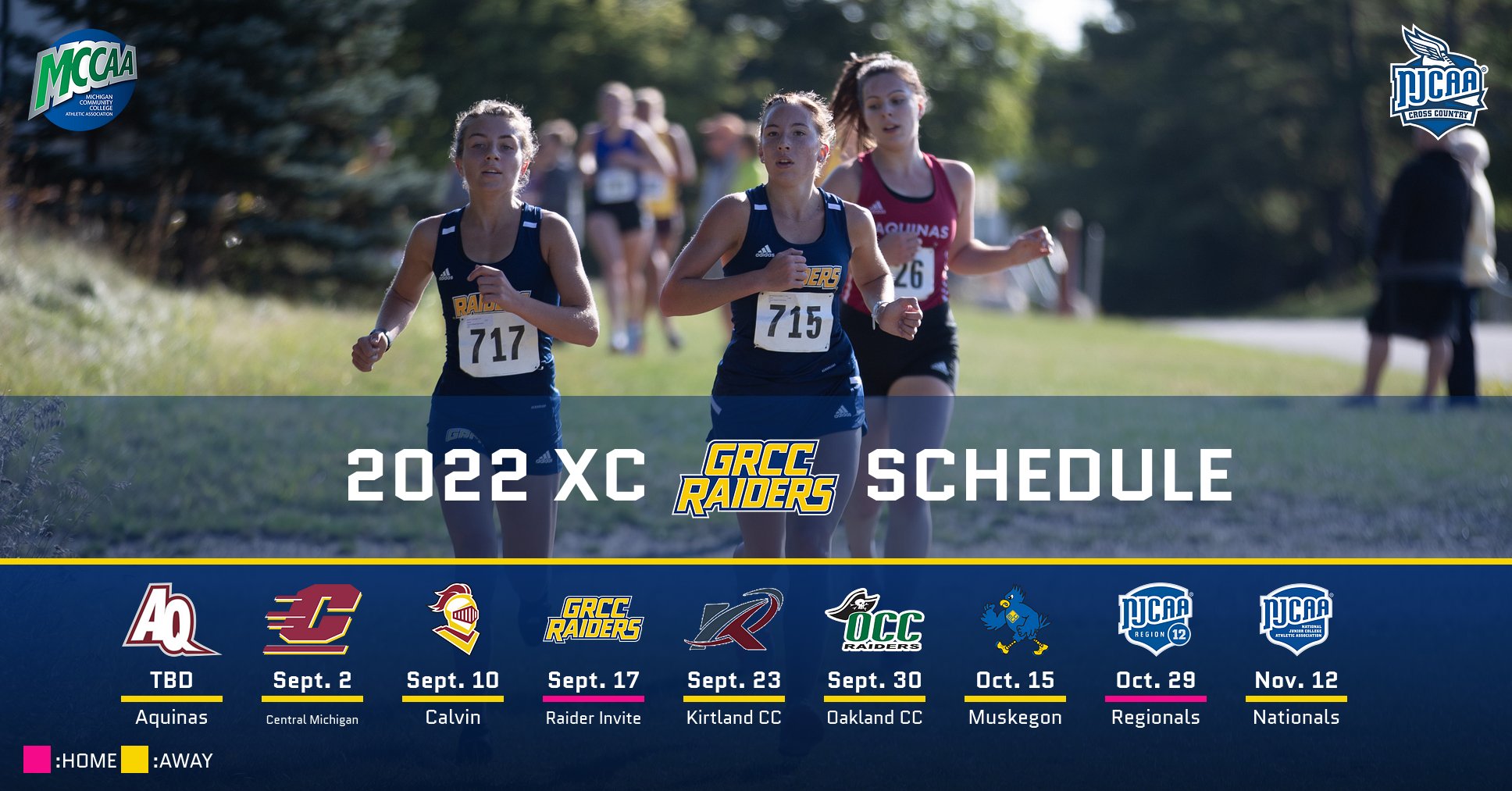 2022 xc women schedule